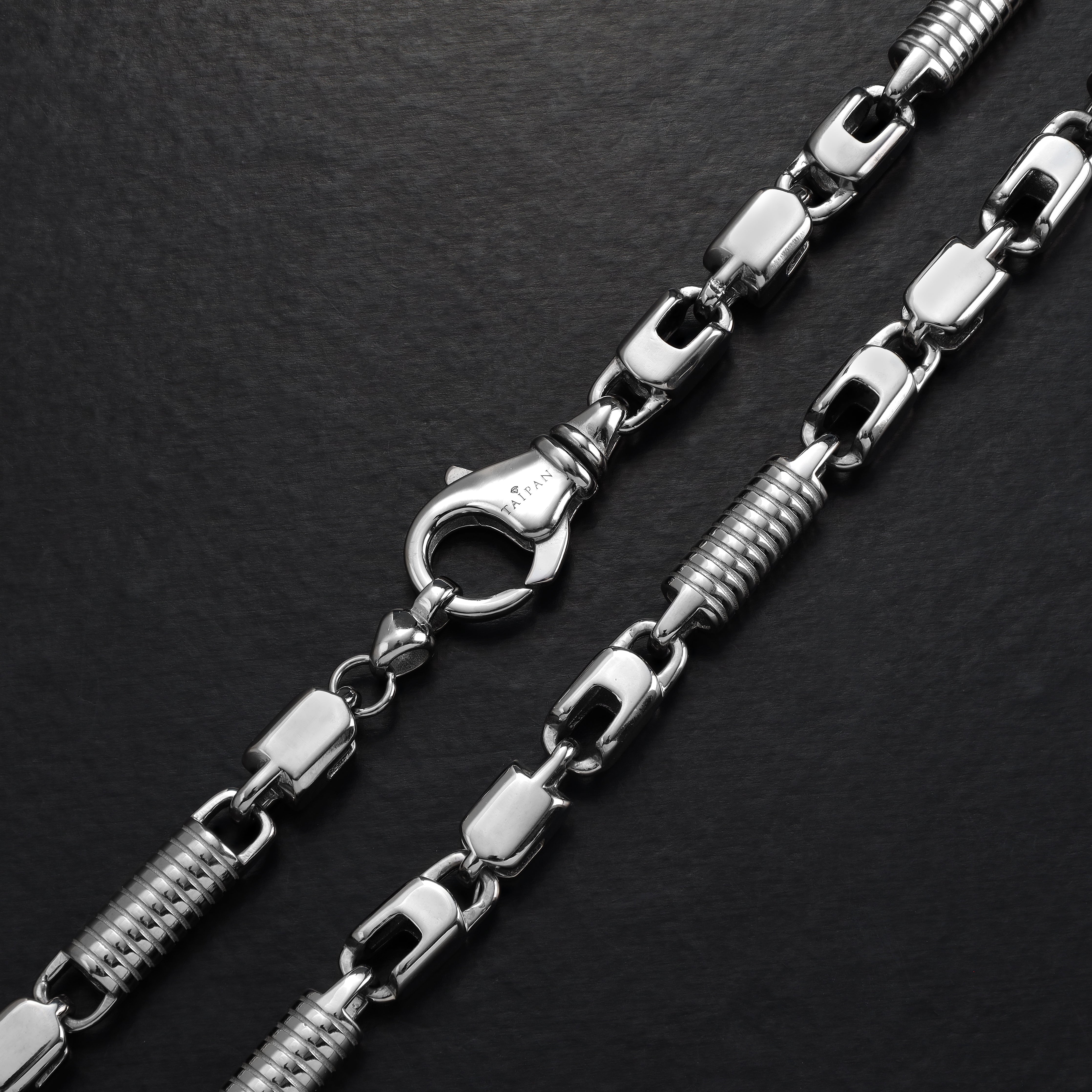 Montercarlo Kette 6mm breit 60-70cm lang aus Edelstahl - Taipan Schmuck