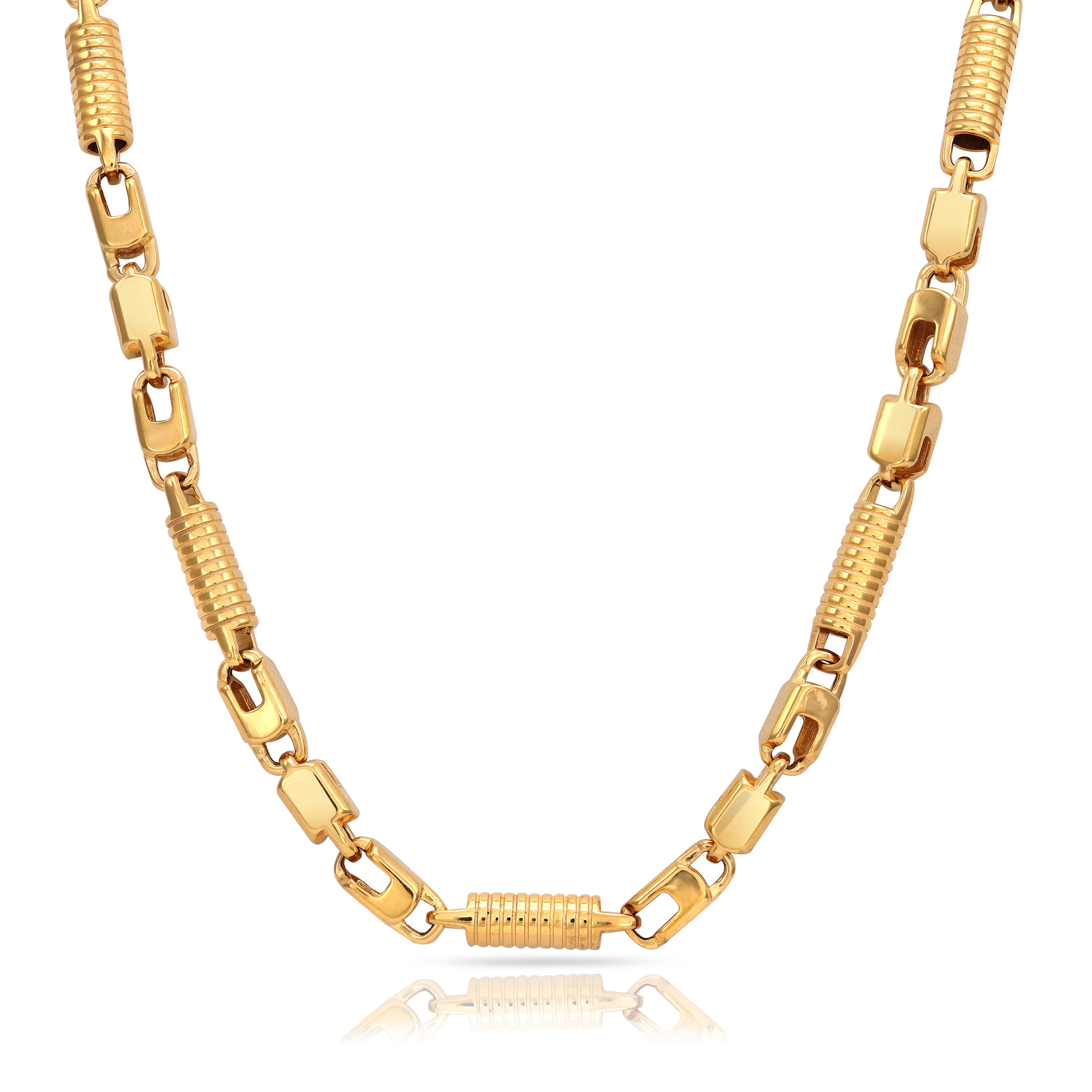 6mm Montercarlo Kette aus Edelstahl 18K Vergoldet - Taipan Schmuck