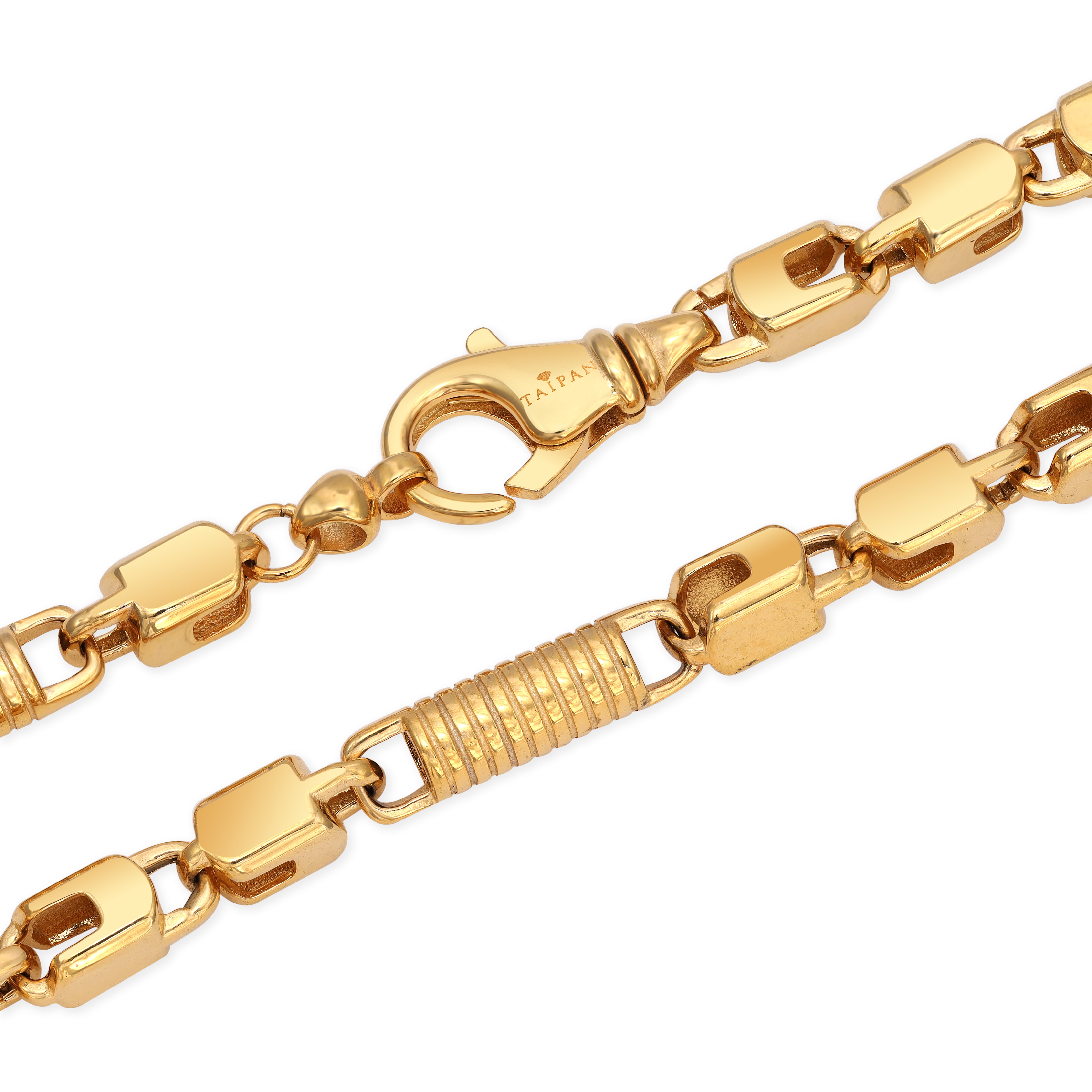 6mm Montercarlo Kette aus Edelstahl 18K Vergoldet - Taipan Schmuck
