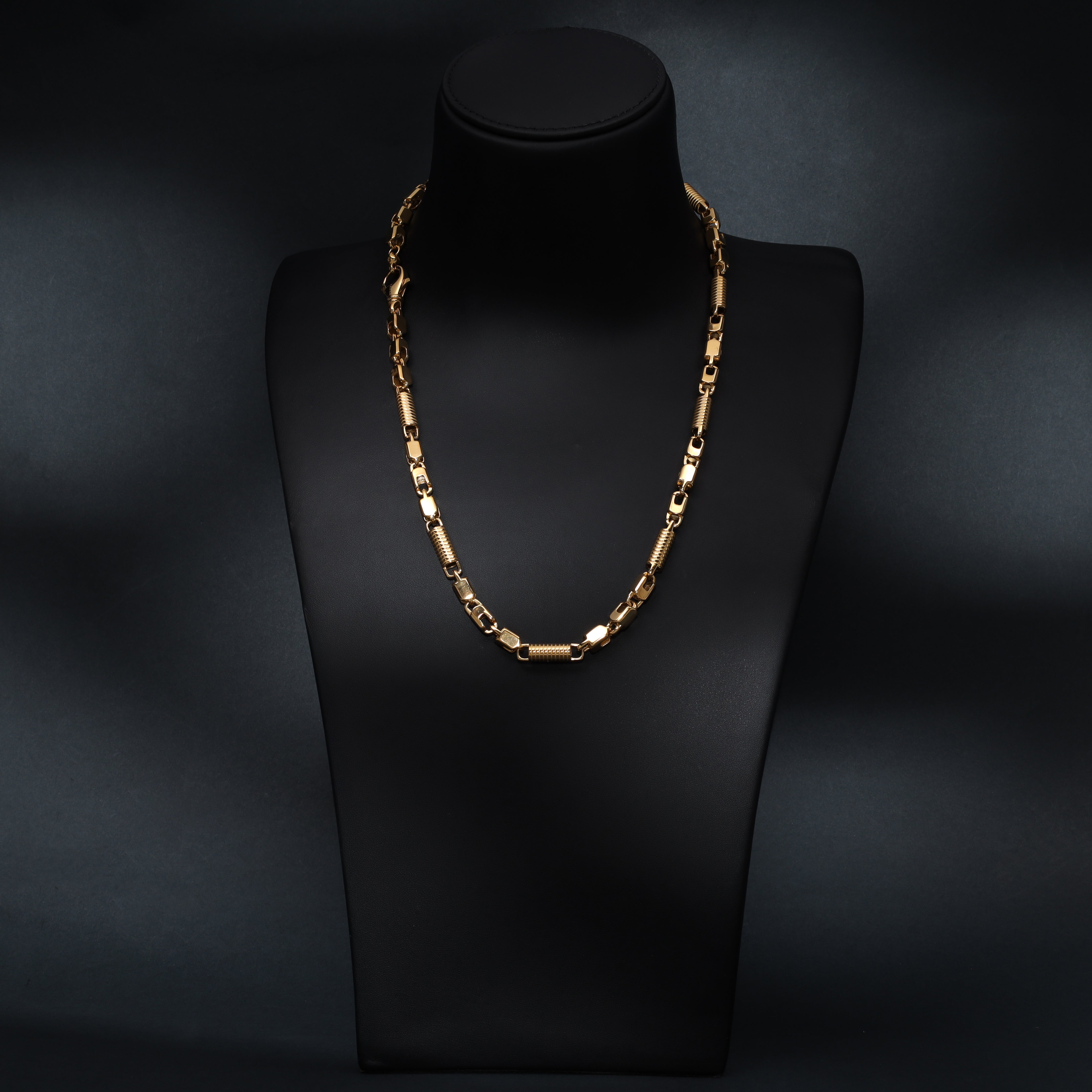 6mm Montercarlo Kette aus Edelstahl 18K Vergoldet - Taipan Schmuck