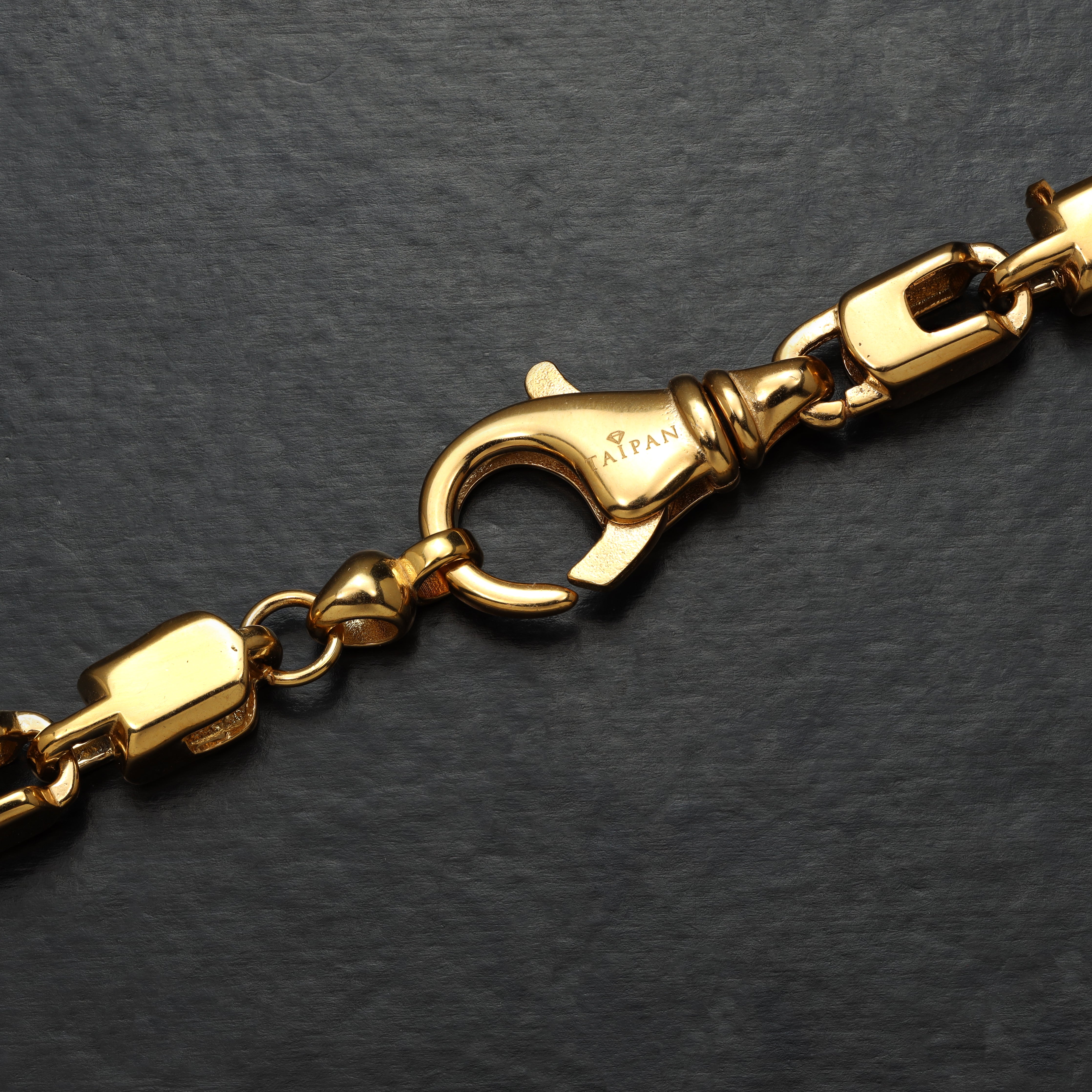 6mm Montercarlo Kette aus Edelstahl 18K Vergoldet - Taipan Schmuck