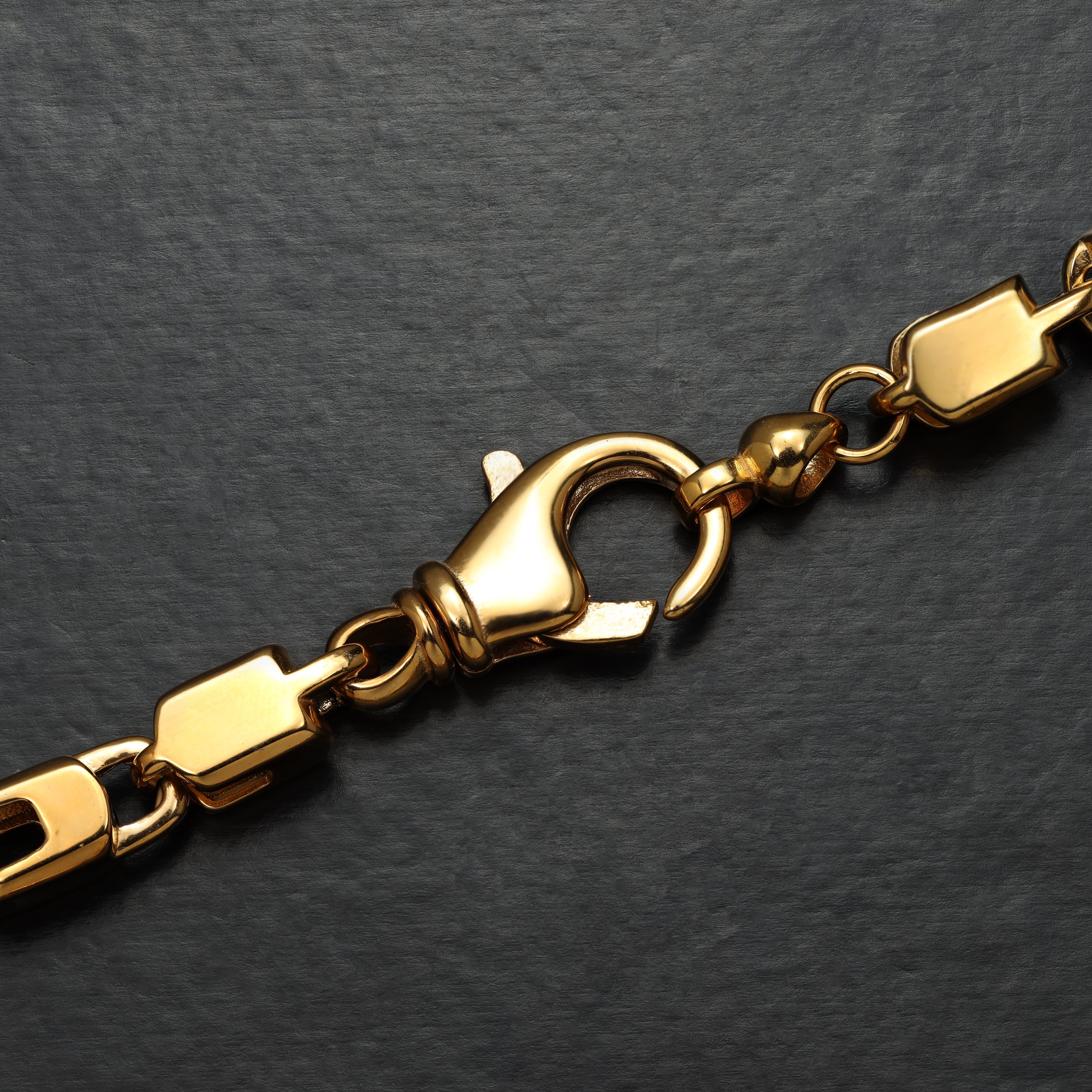 6mm Montercarlo Kette aus Edelstahl 18K Vergoldet - Taipan Schmuck