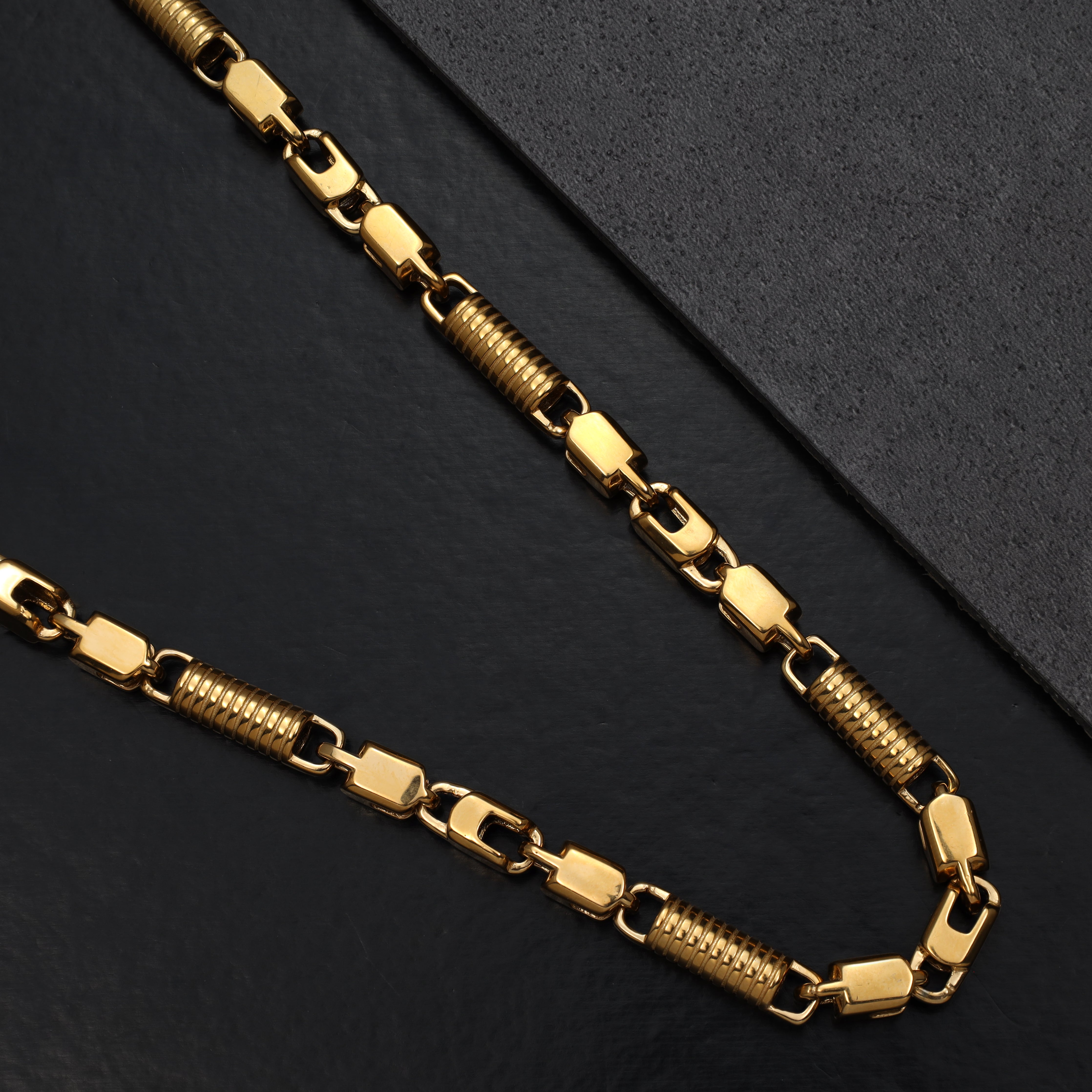 6mm Montercarlo Kette aus Edelstahl 18K Vergoldet - Taipan Schmuck