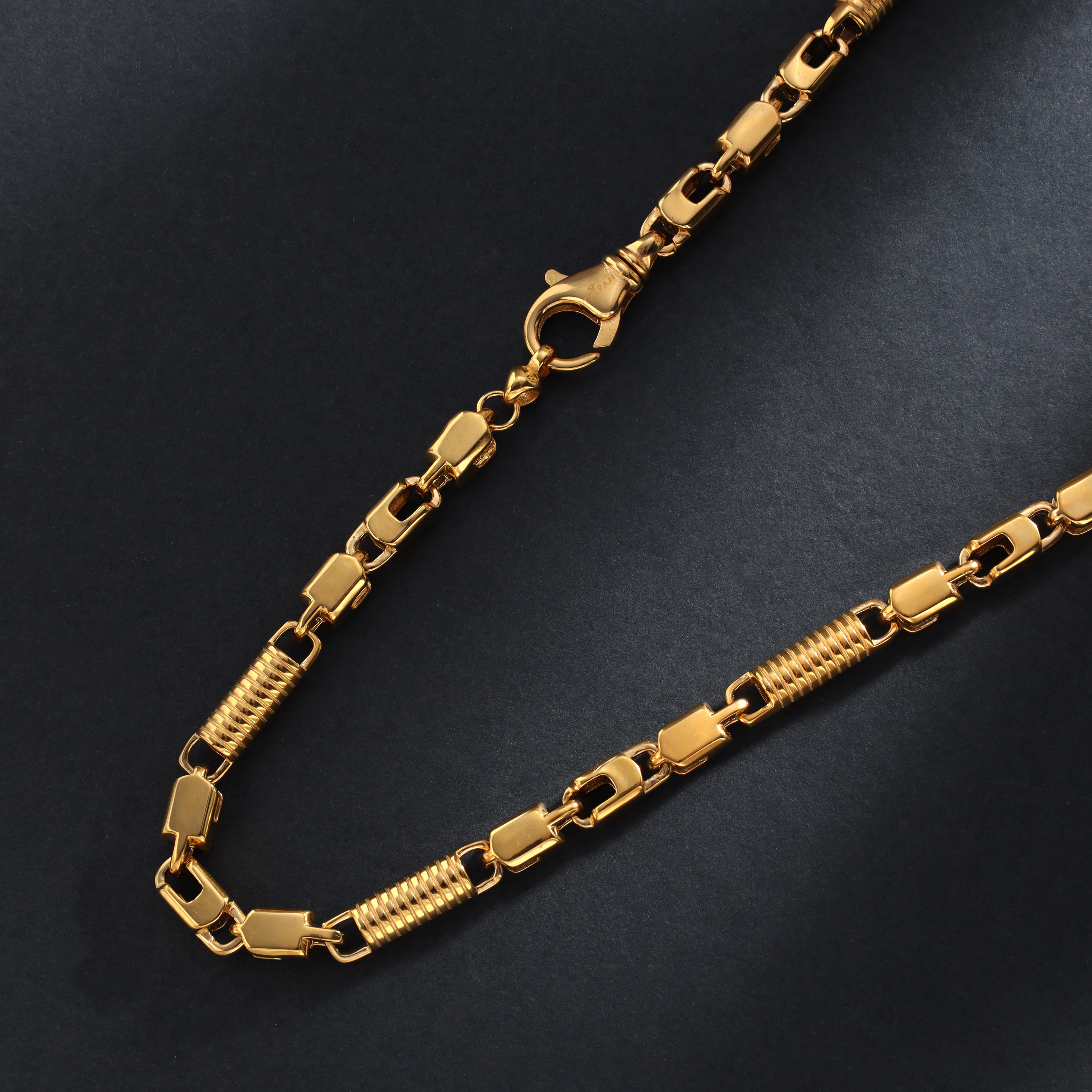 6mm Montercarlo Kette aus Edelstahl 18K Vergoldet - Taipan Schmuck