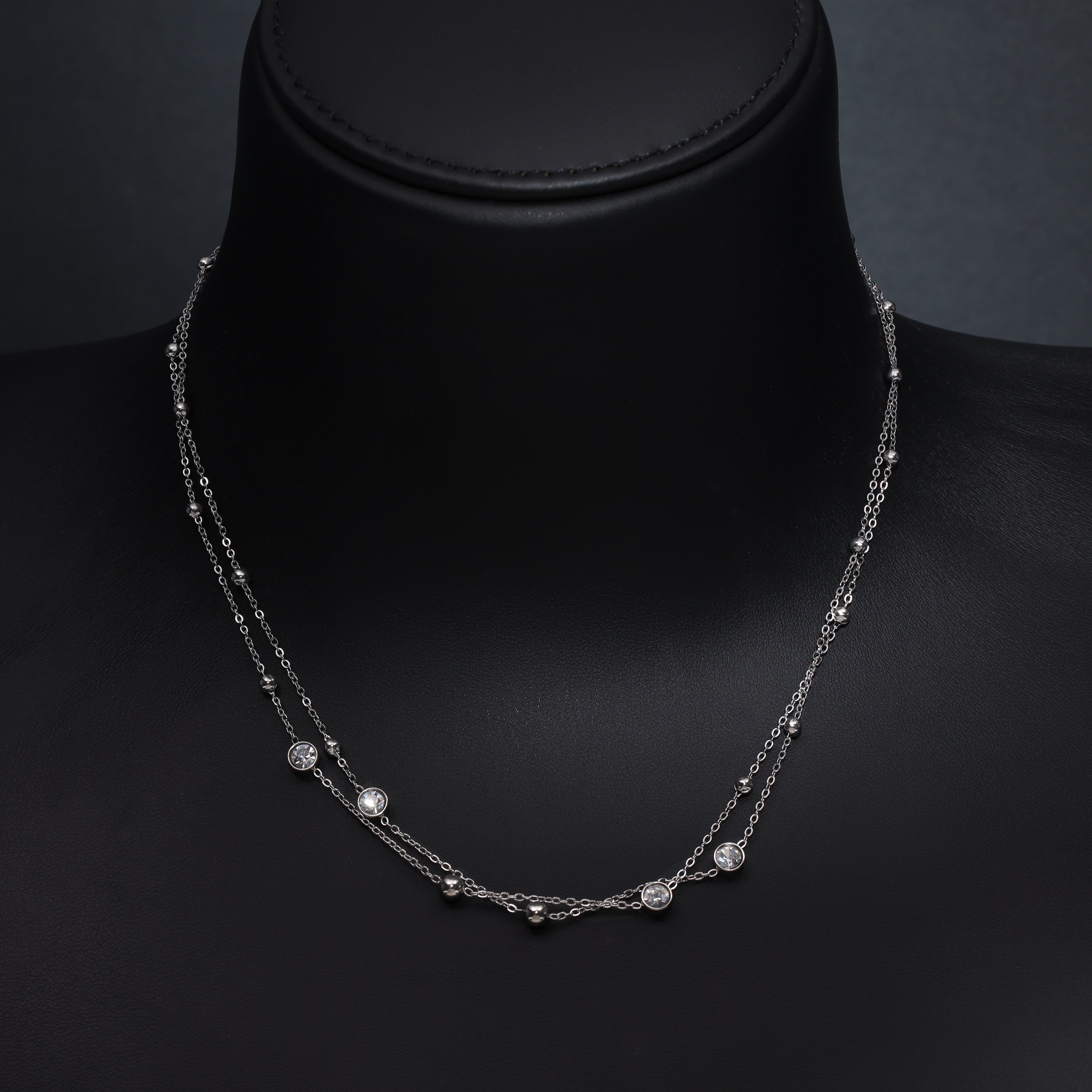 Feine Diamond Damen Kette aus Edelstahl - Taipan Schmuck