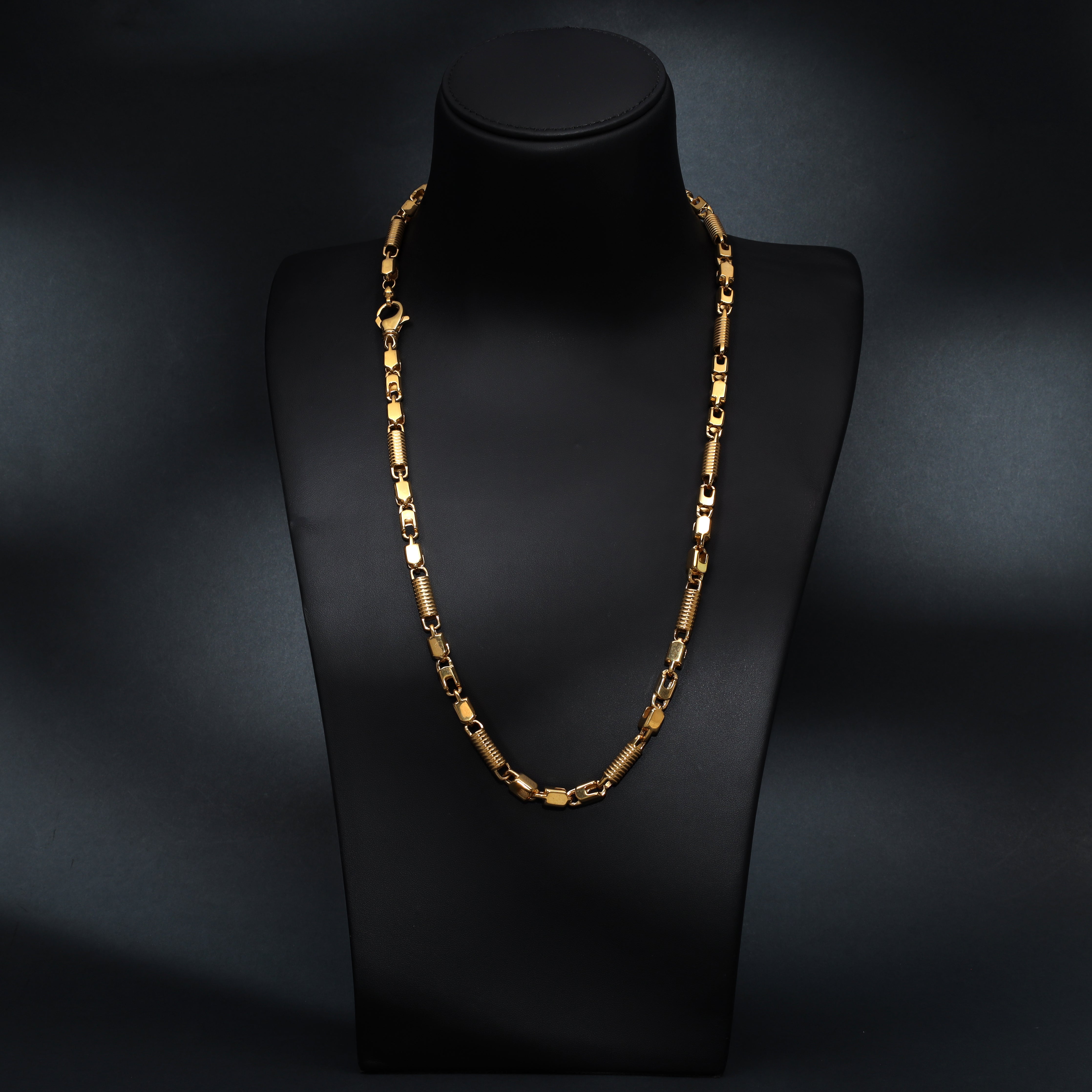 6mm Montercarlo Kette aus Edelstahl 18K Vergoldet - Taipan Schmuck