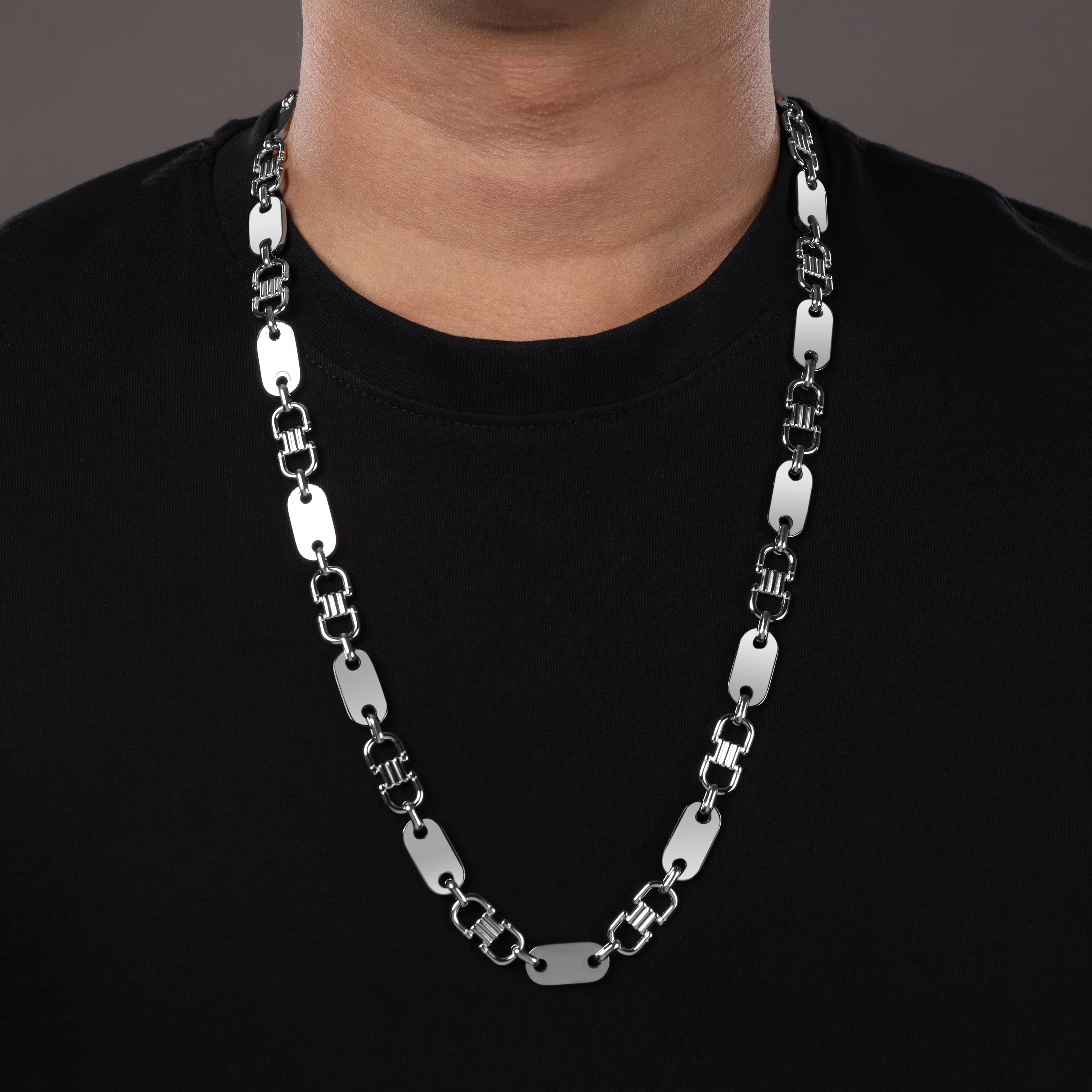 Plate chain 10mm wide stirrup chain made of stainless steel