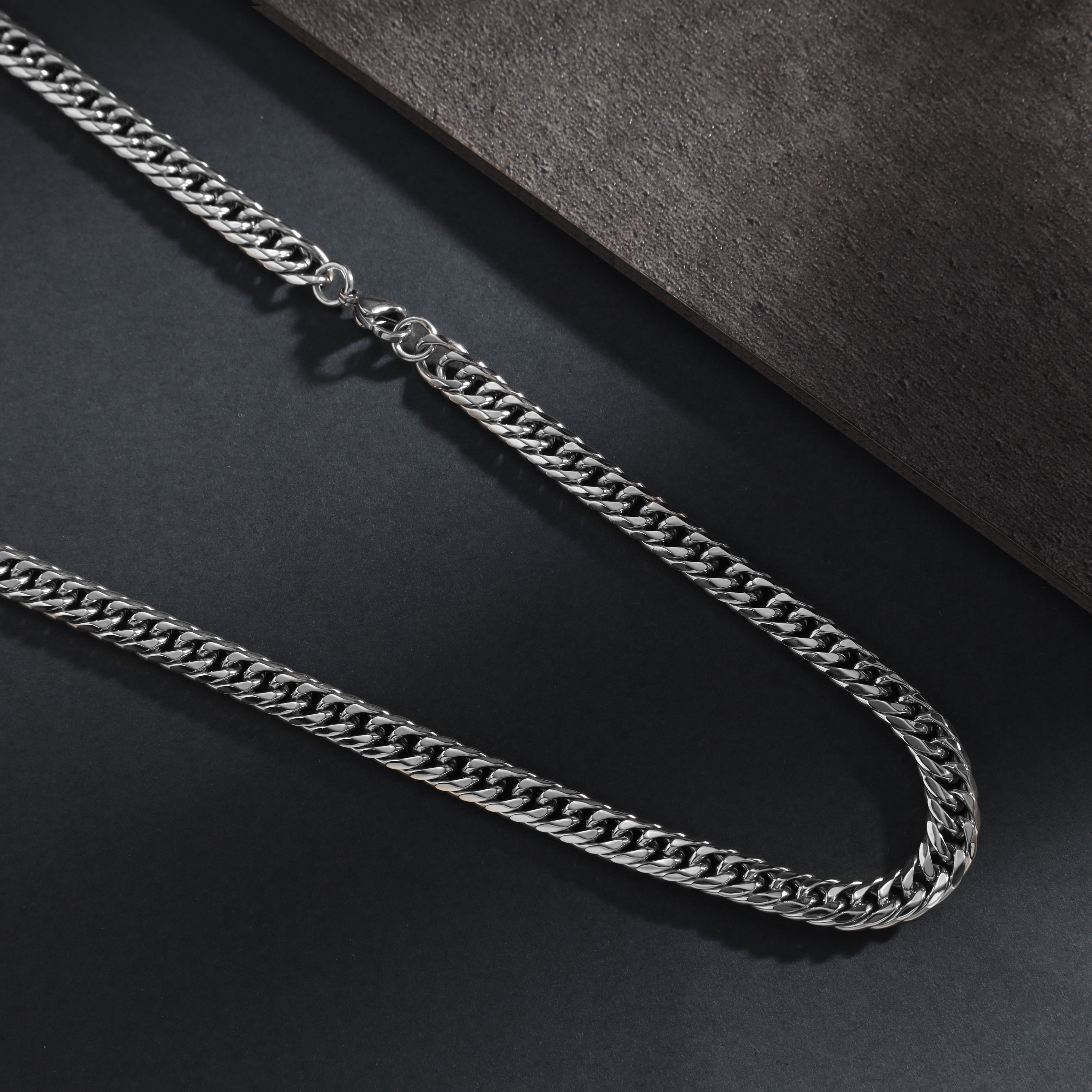 Doppel Panzerkette 7mm breit aus Edelstahl - Taipan Schmuck