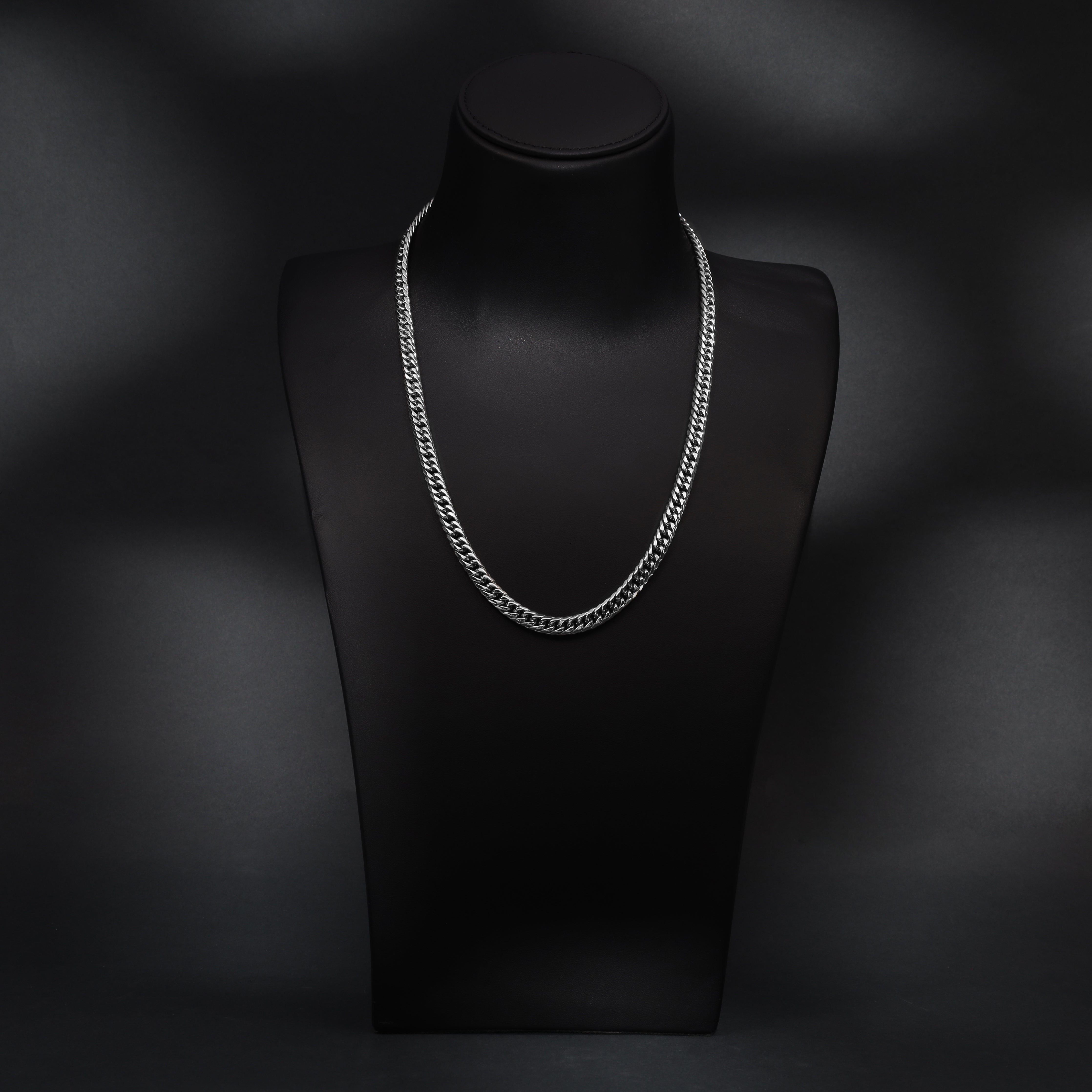 Doppel Panzerkette 7mm breit aus Edelstahl - Taipan Schmuck