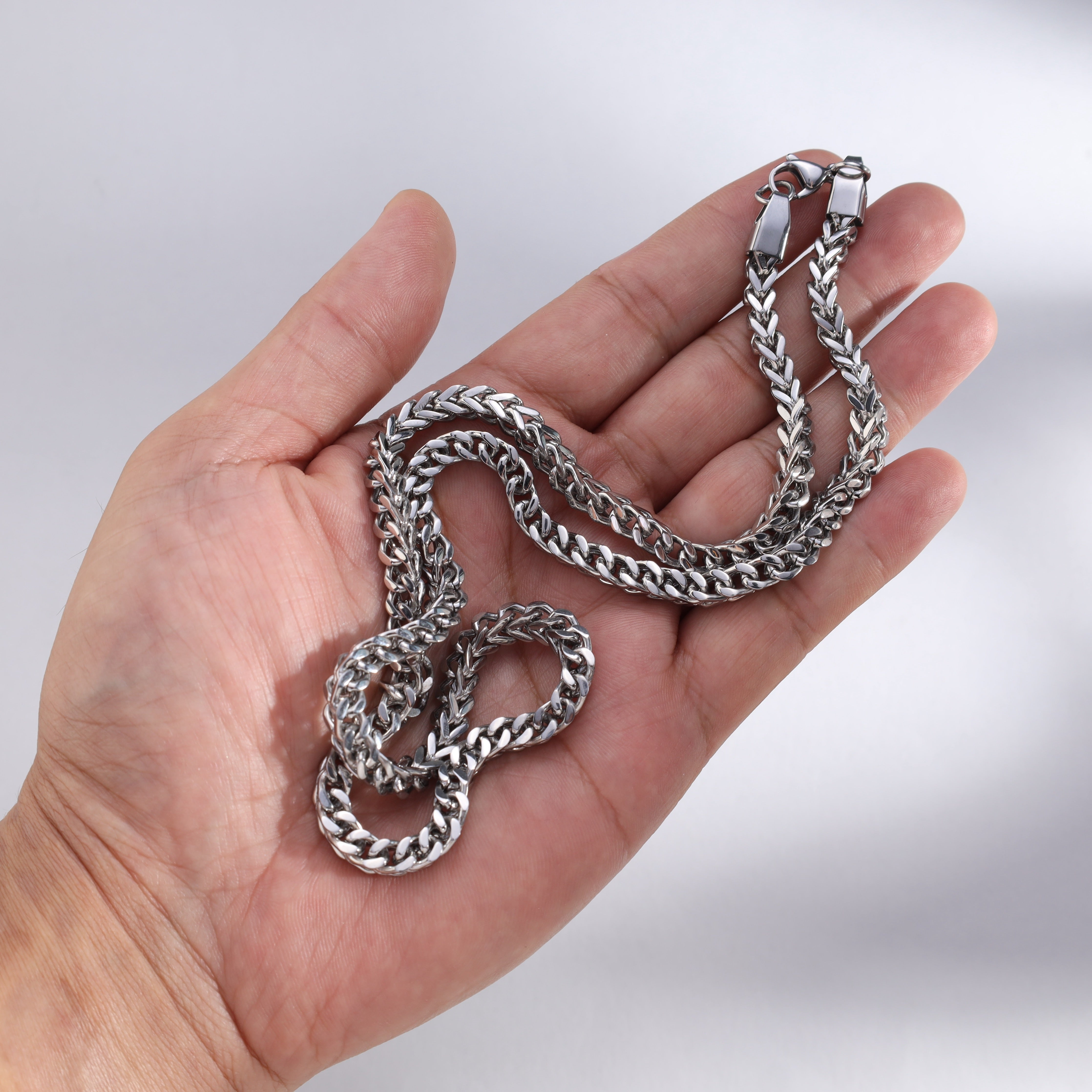 Franco Chain 5mm wide made of stainless steel