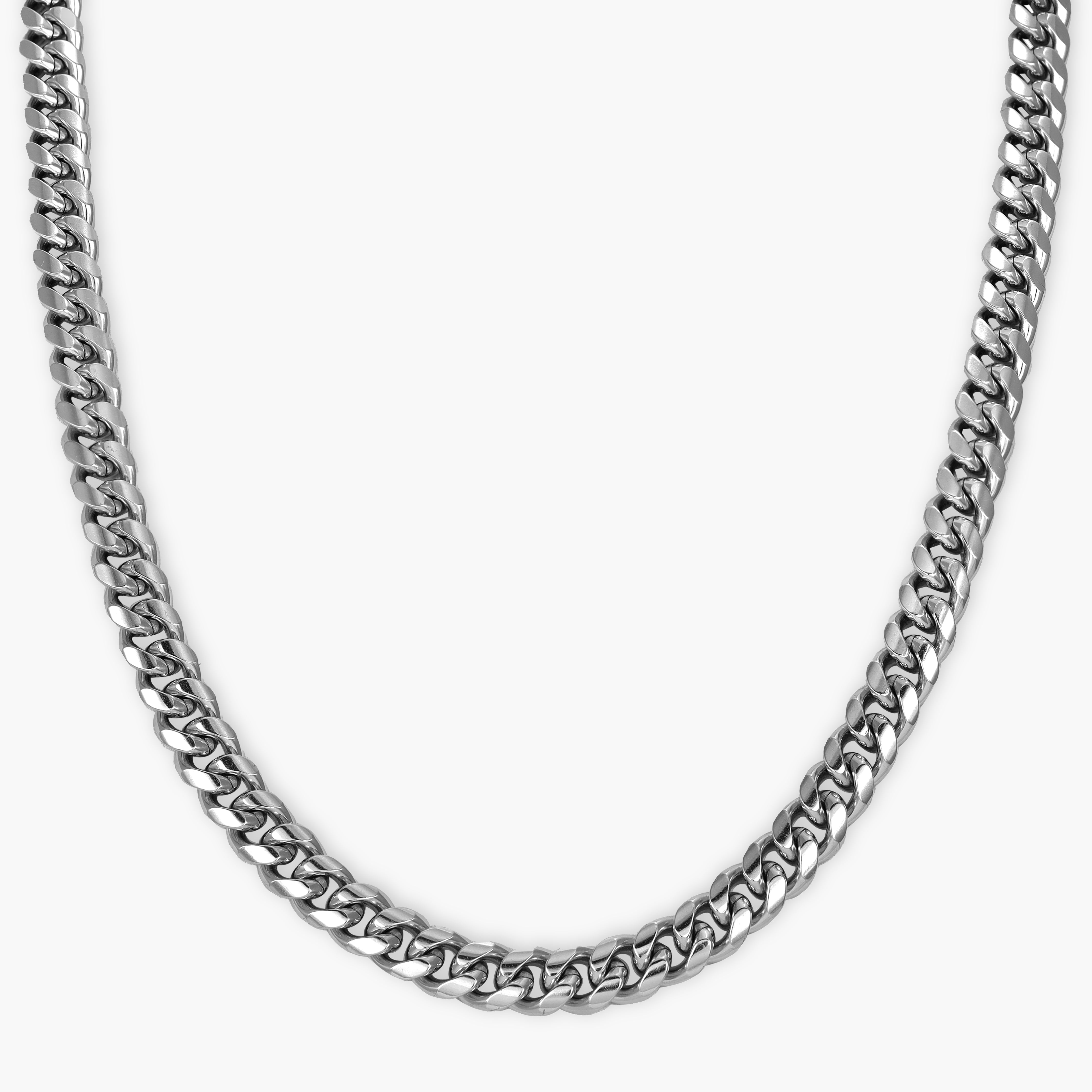 8mm Miami Cuban Link Curb Chain Made of Stainless Steel