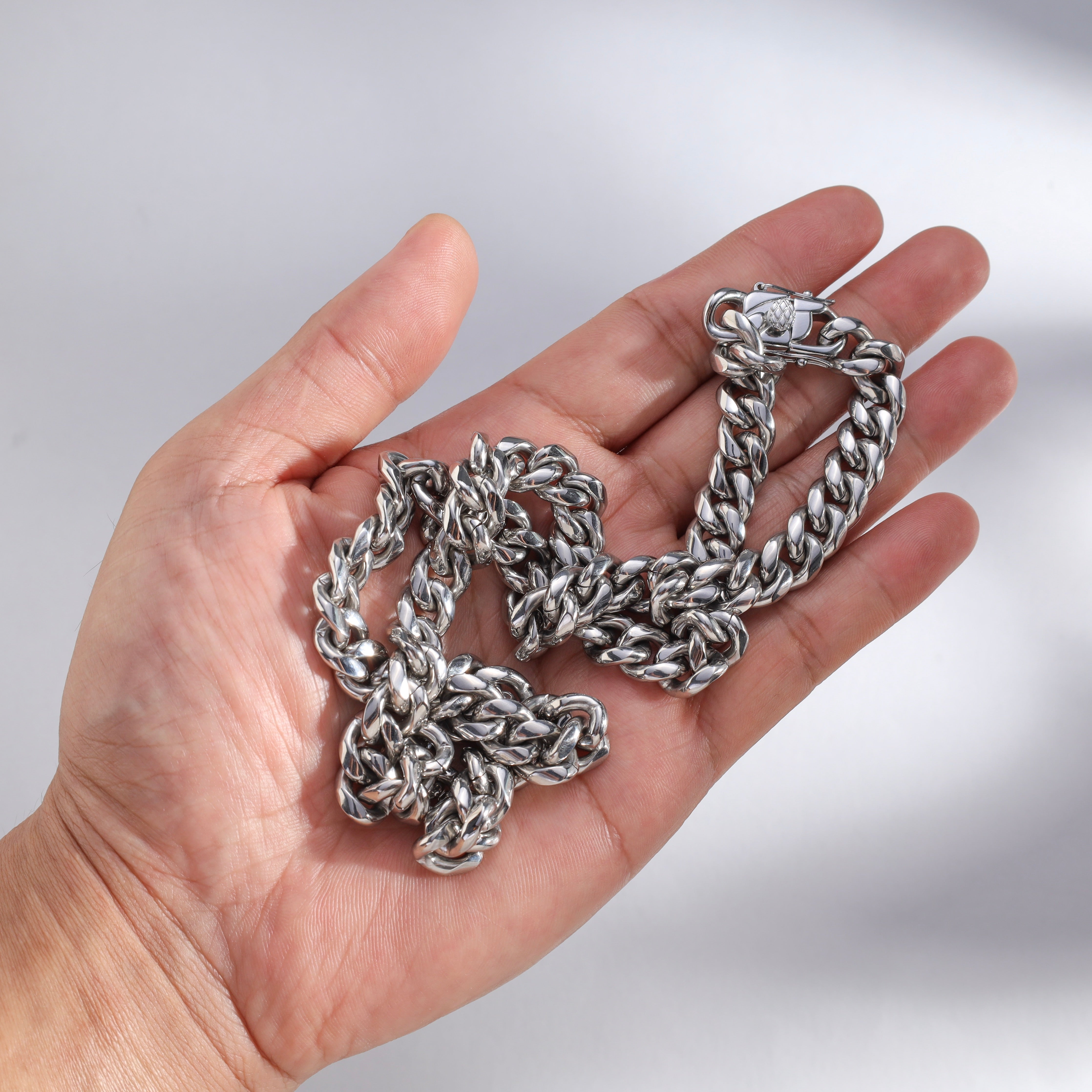10mm Miami Cuban Link Curb Chain Made of Stainless Steel