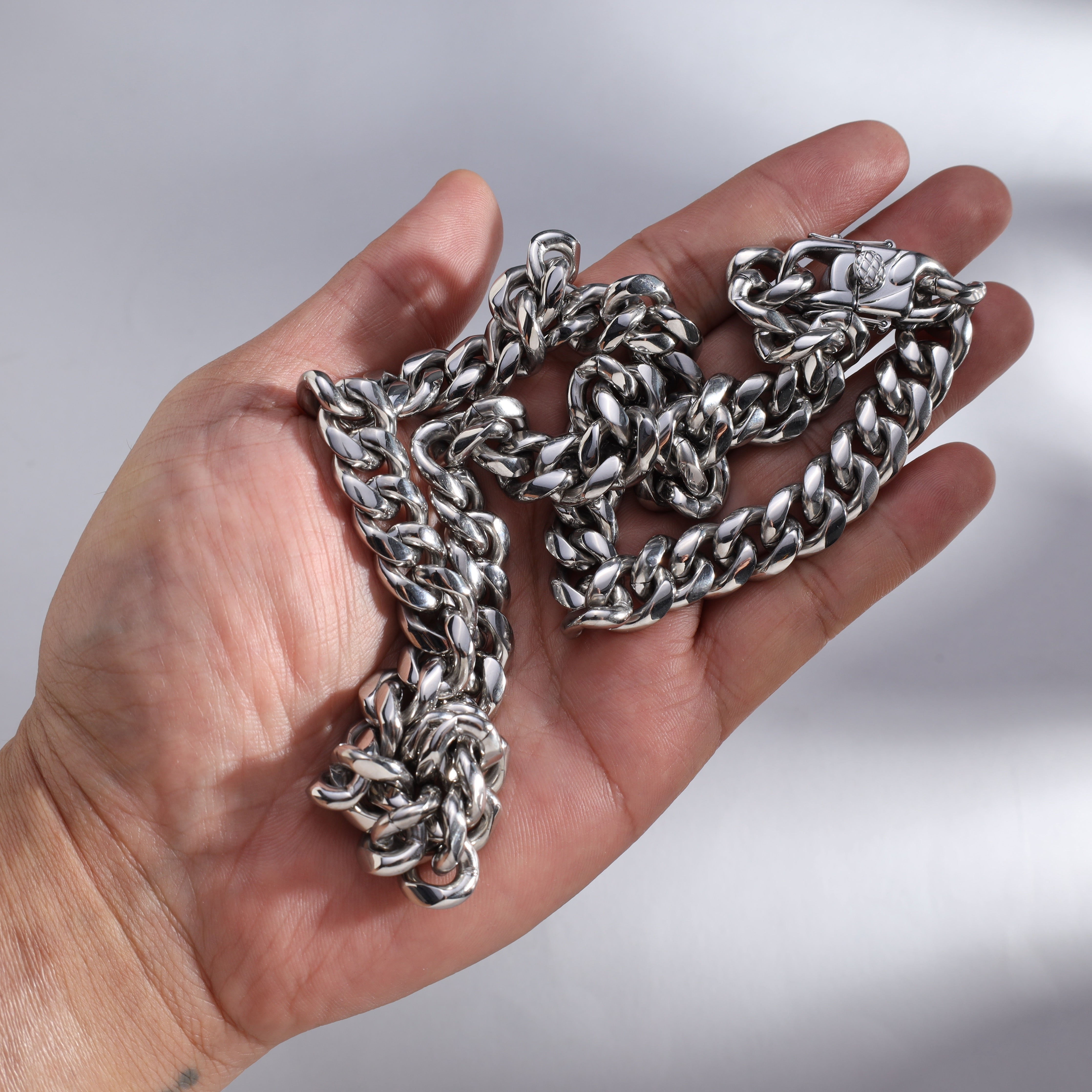 12mm Miami Cuban Link Panzerkette aus Edelstahl - Taipan Schmuck