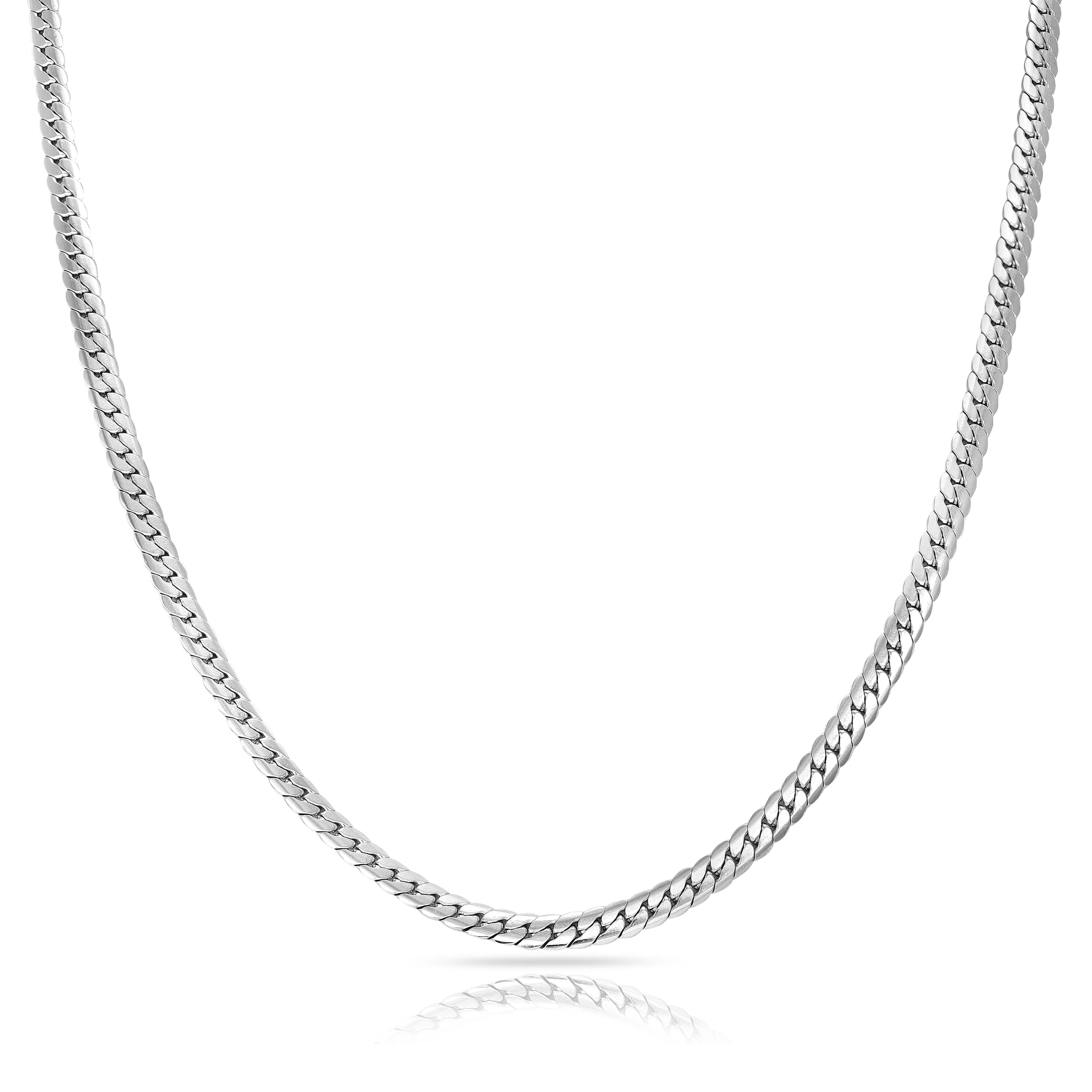 Flache Panzerkette 5mm breit aus Edelstahl - Taipan Schmuck
