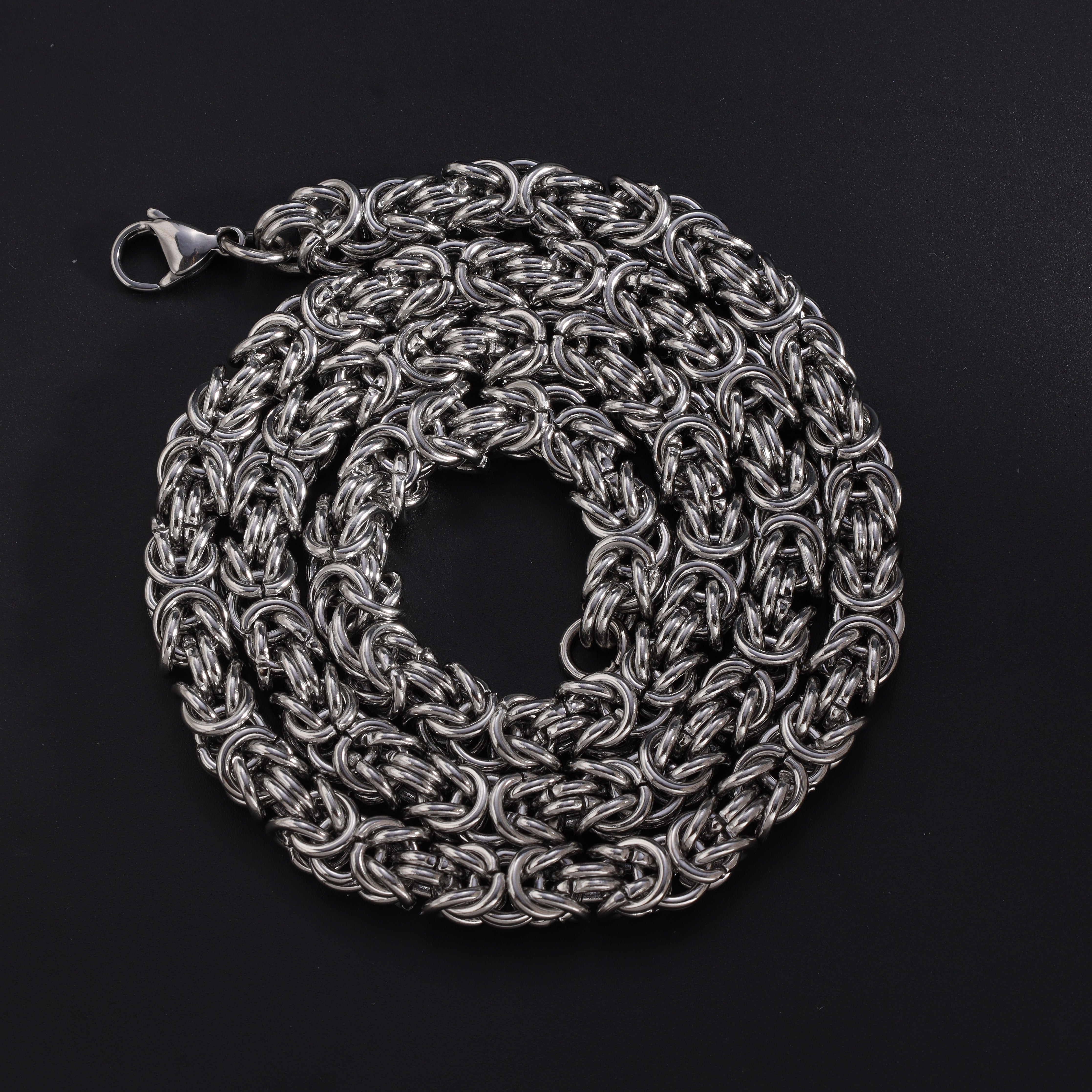 8mm runde Königskette aus Edelstahl - Taipan Schmuck