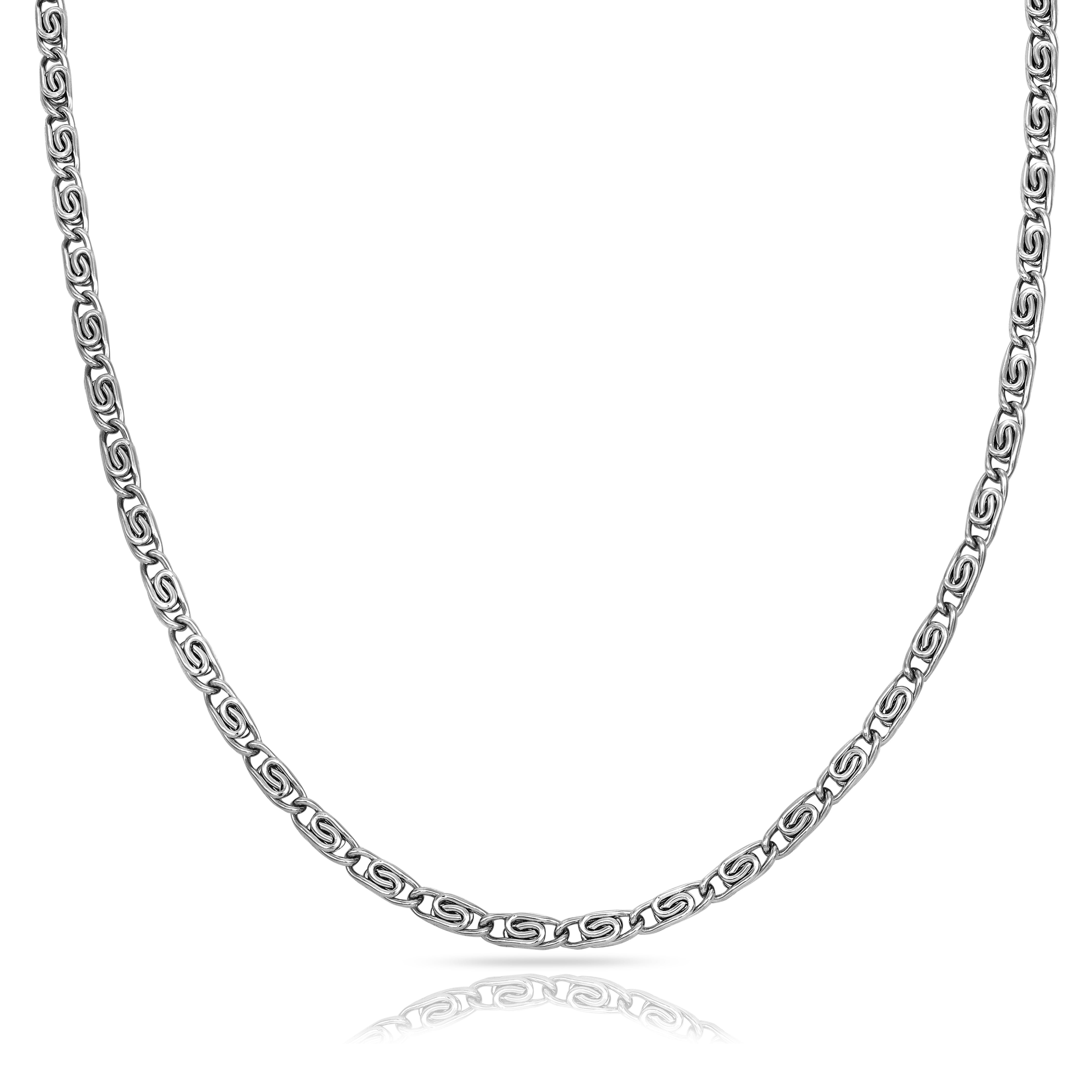 S-Panzerkette 3mm breit 60cm aus Edelstahl - Taipan Schmuck