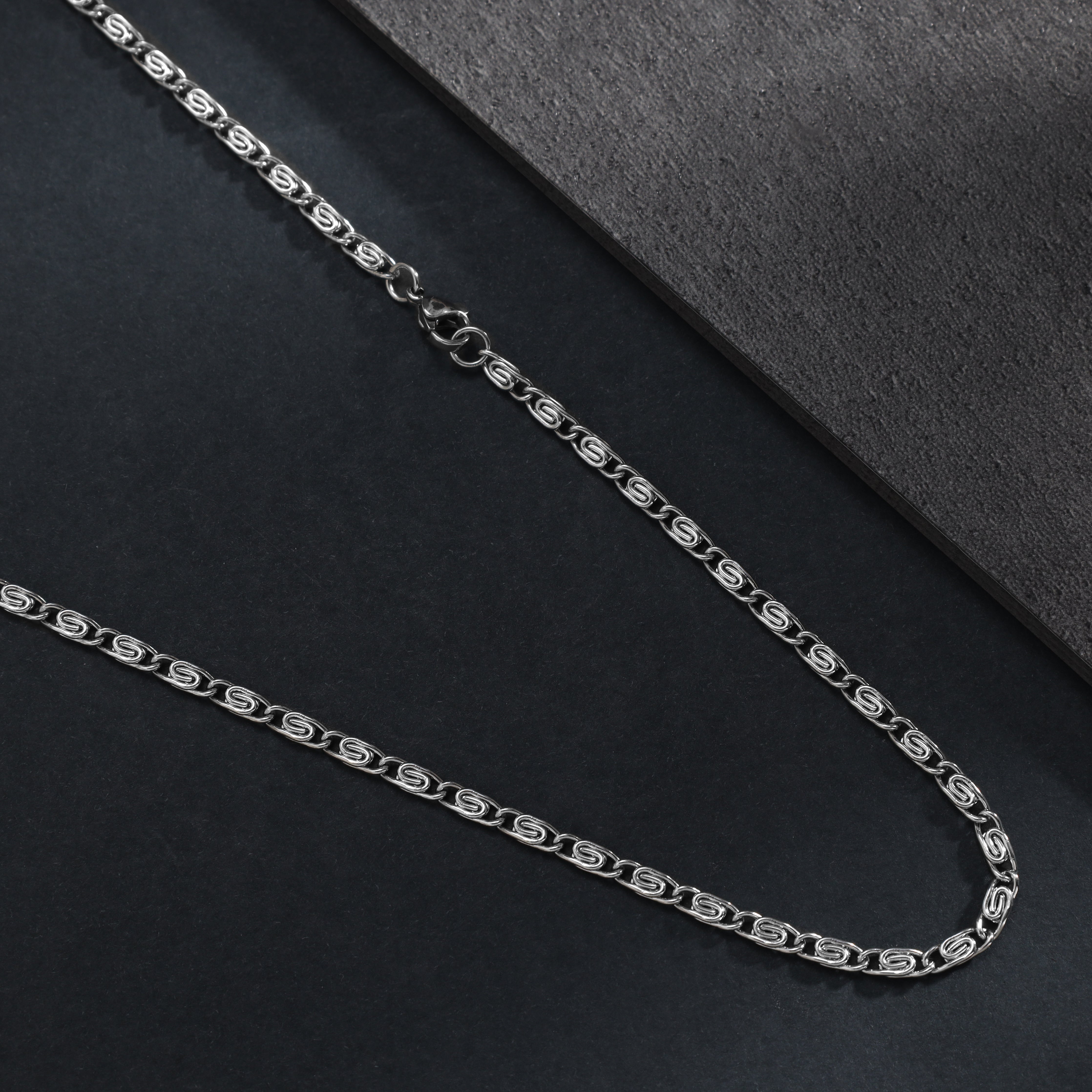 S-Panzerkette 3mm breit 60cm aus Edelstahl - Taipan Schmuck