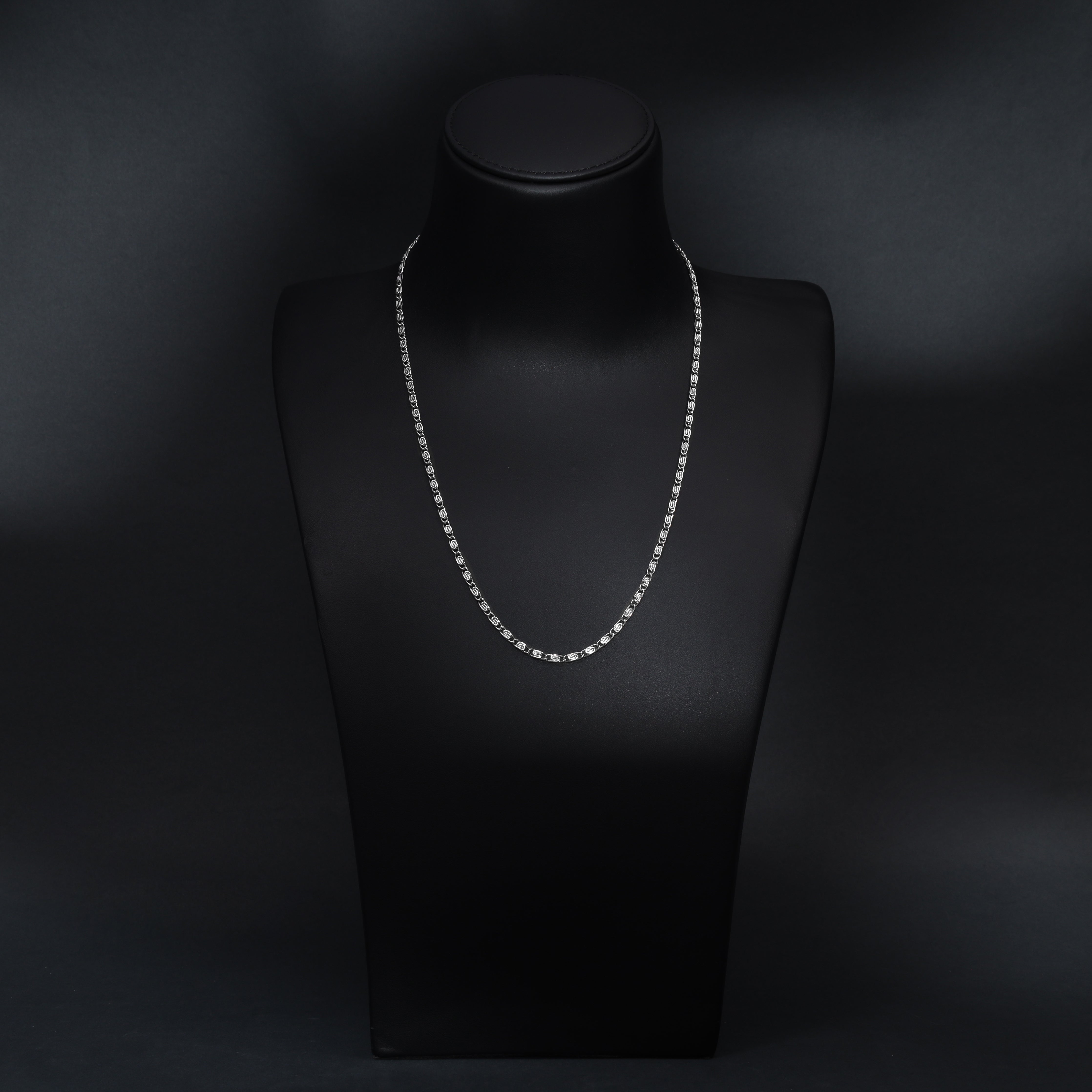 S-Panzerkette 3mm breit 60cm aus Edelstahl - Taipan Schmuck