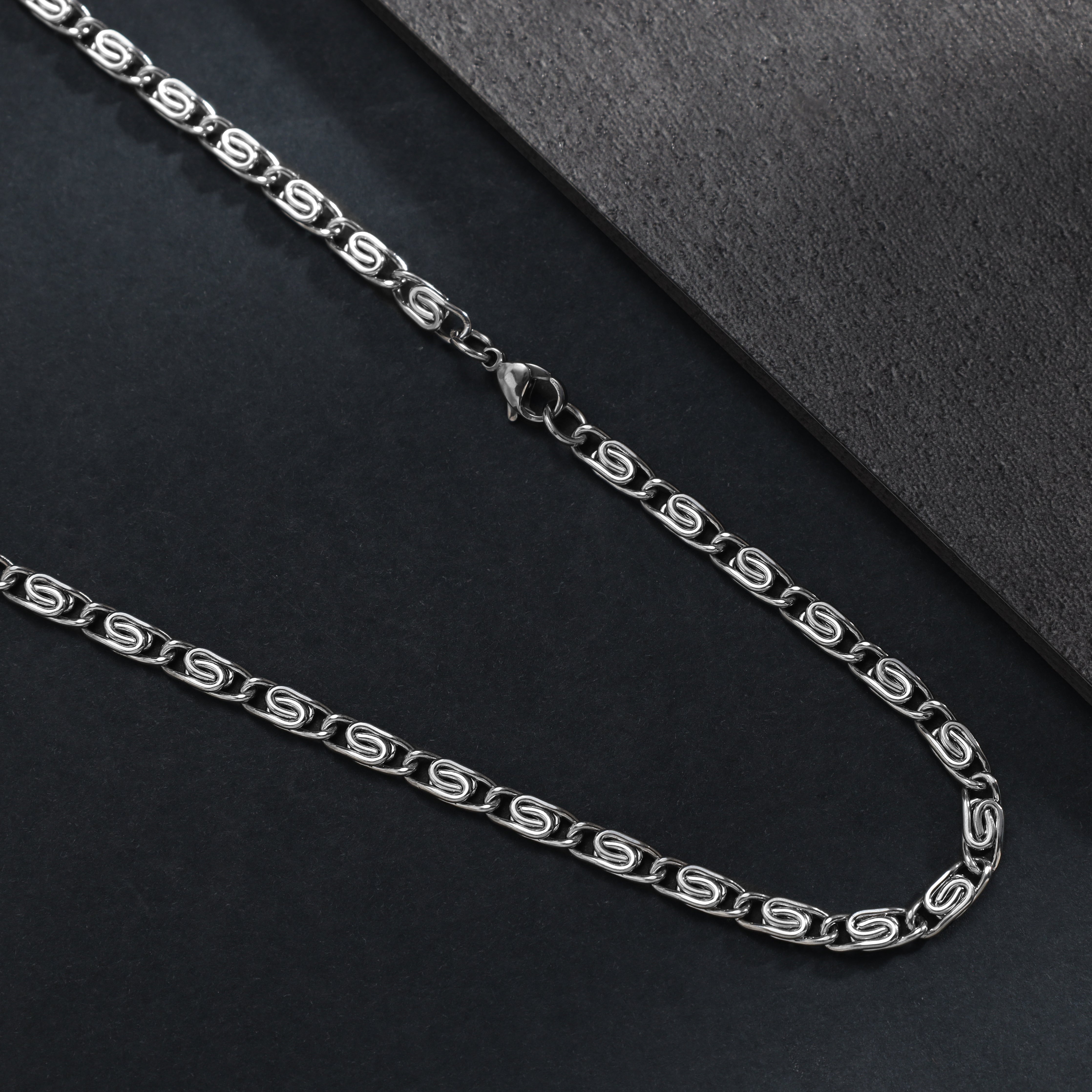 S-Panzerkette 4mm breit 60cm aus Edelstahl - Taipan Schmuck
