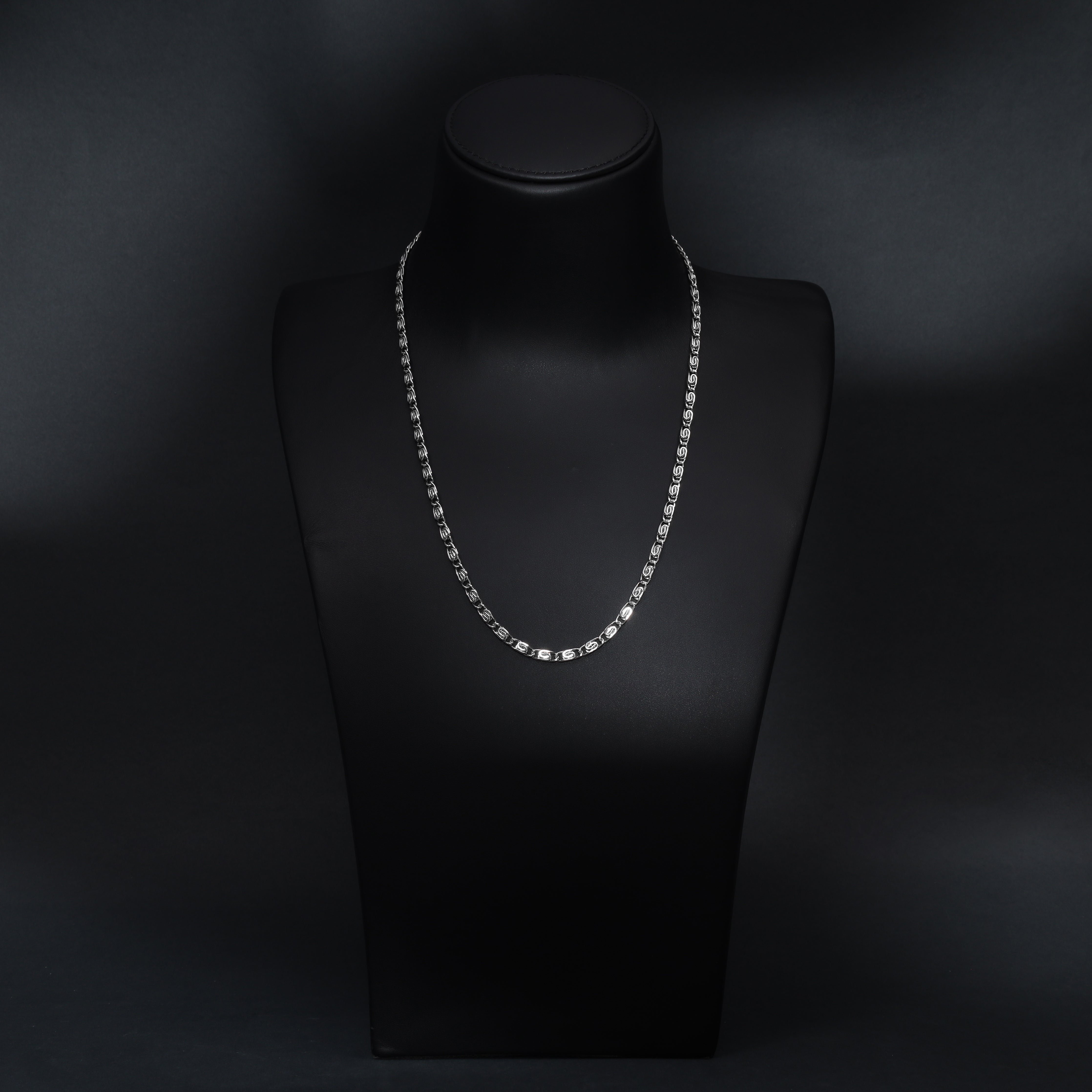S-Panzerkette 4mm breit 60cm aus Edelstahl - Taipan Schmuck