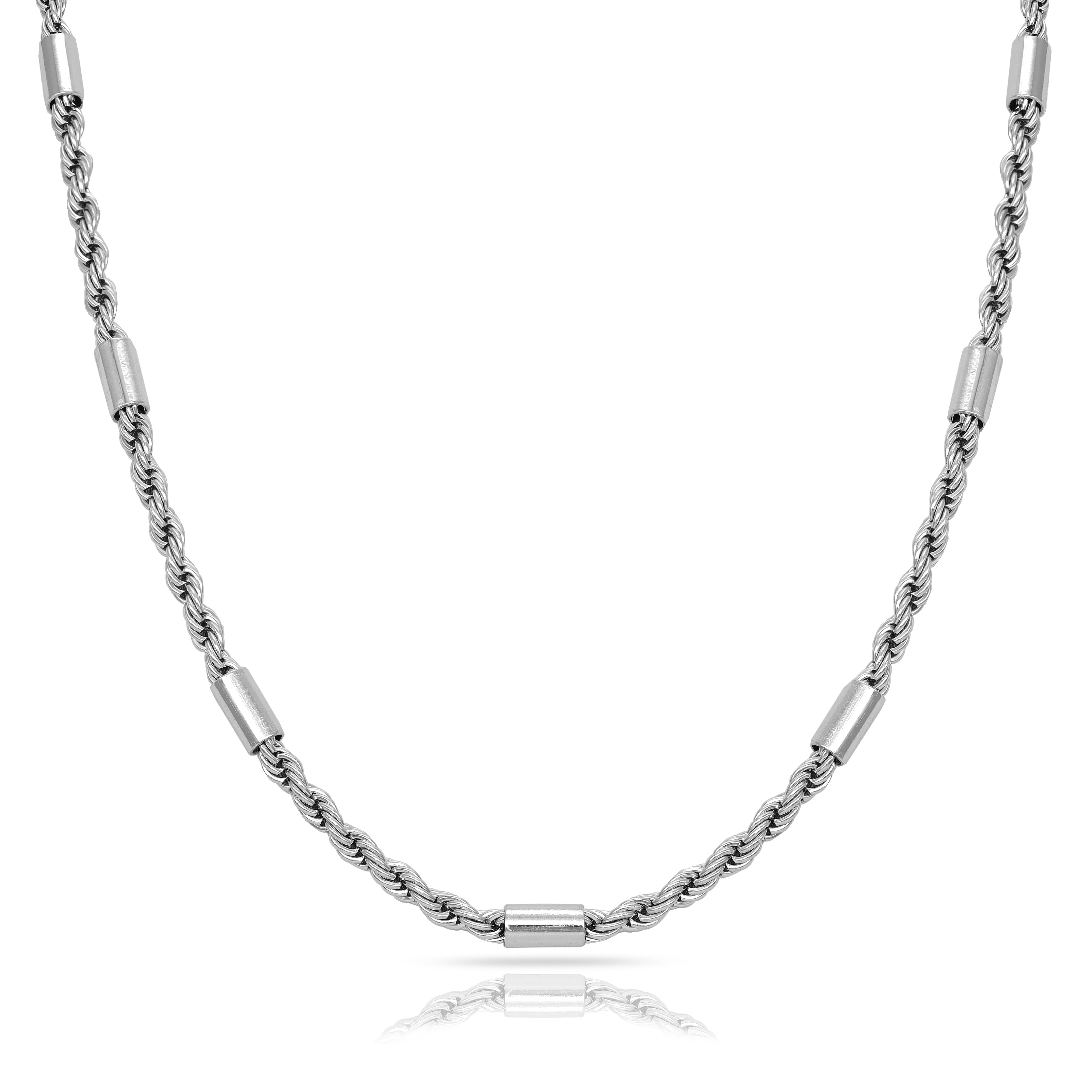 Kordelkette Bullet Chain 5mm breit 60cm aus Edelstahl - Taipan Schmuck