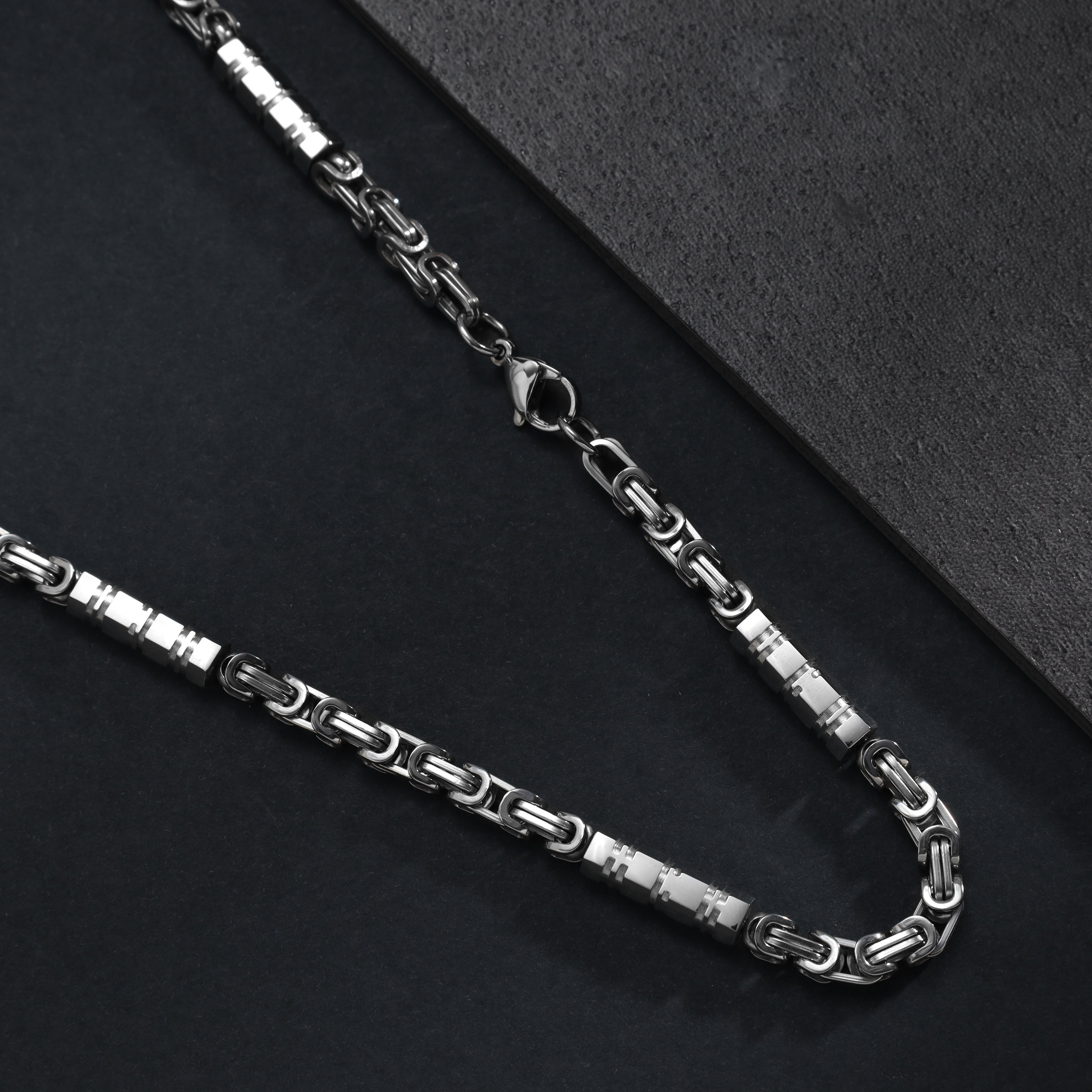 5mm Königskette + Montecarlo Kette 60cm aus Edelstahl - Taipan Schmuck
