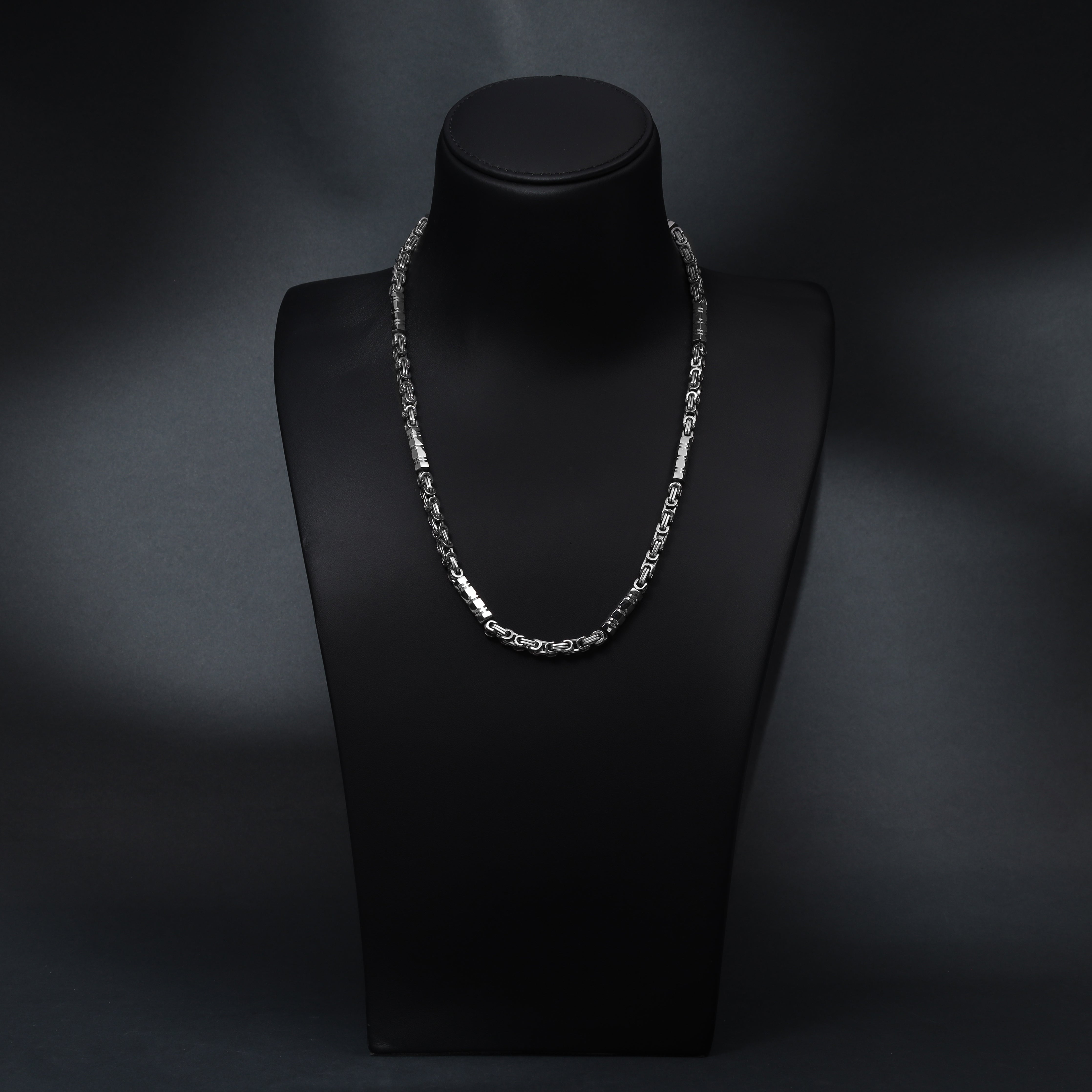 5mm Königskette + Montecarlo Kette 60cm aus Edelstahl - Taipan Schmuck