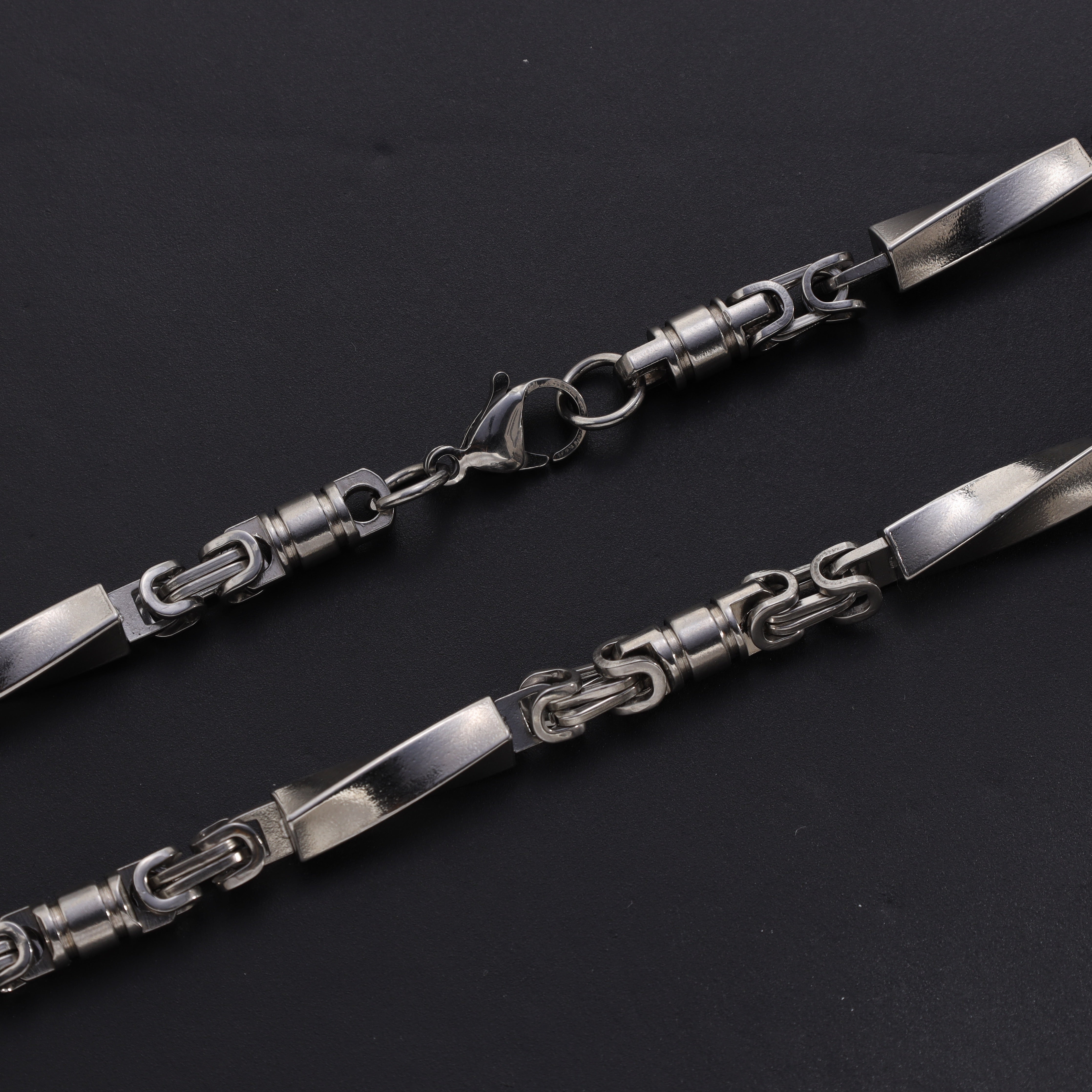 6mm Königskette + Montecarlo Kette aus Edelstahl - Taipan Schmuck