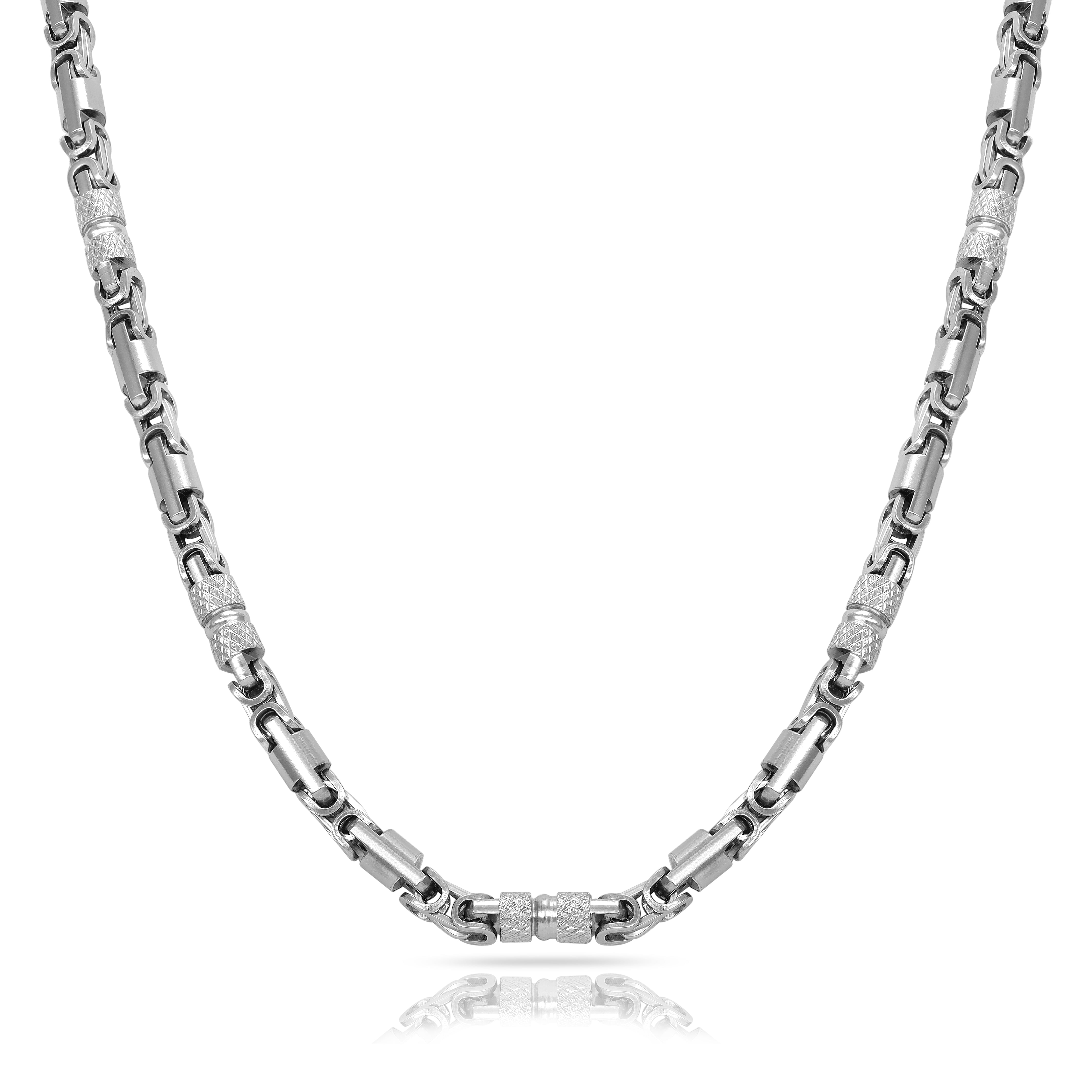 6mm Königskette + Montecarlo Kette aus Edelstahl - Taipan Schmuck