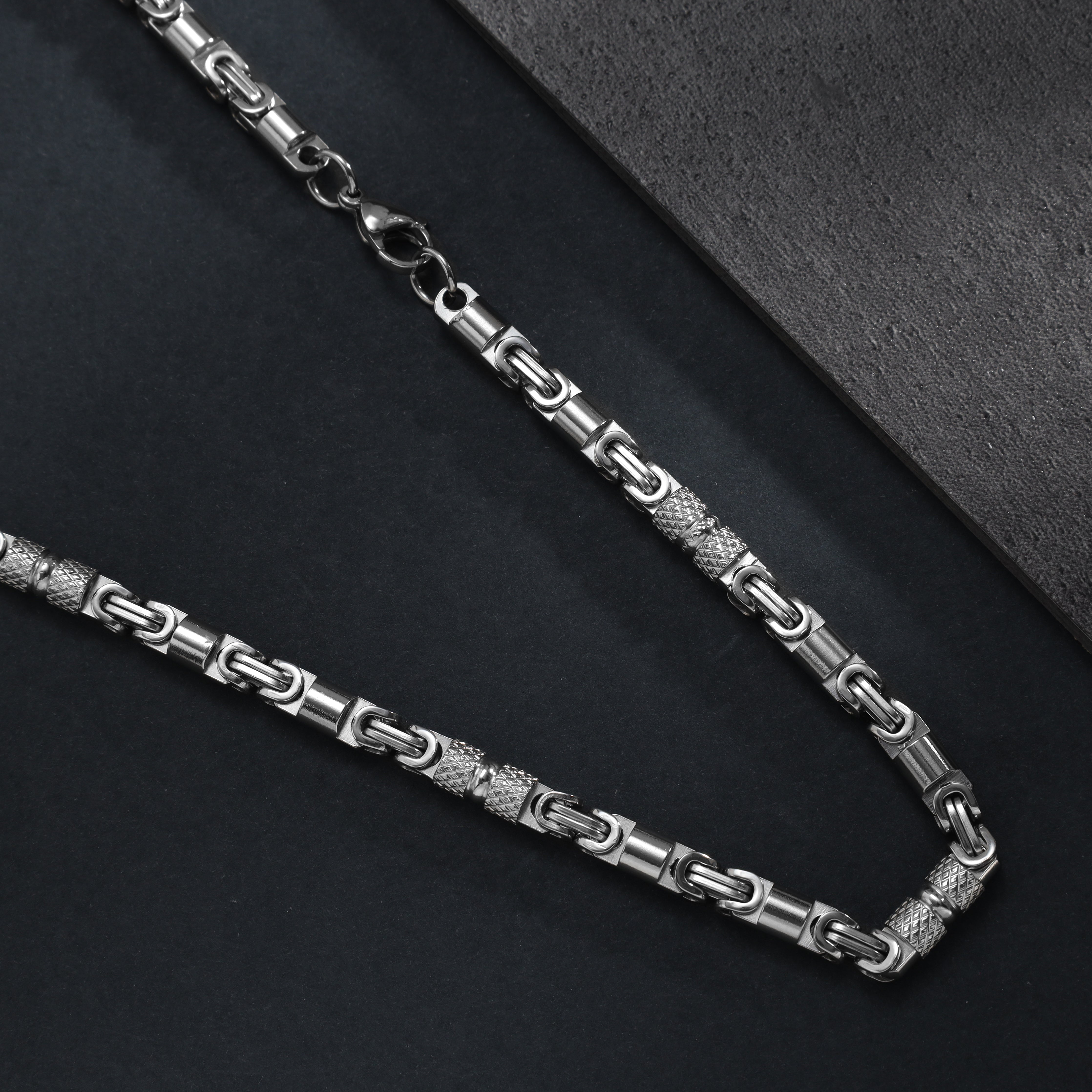 6mm Königskette + Montecarlo Kette aus Edelstahl - Taipan Schmuck