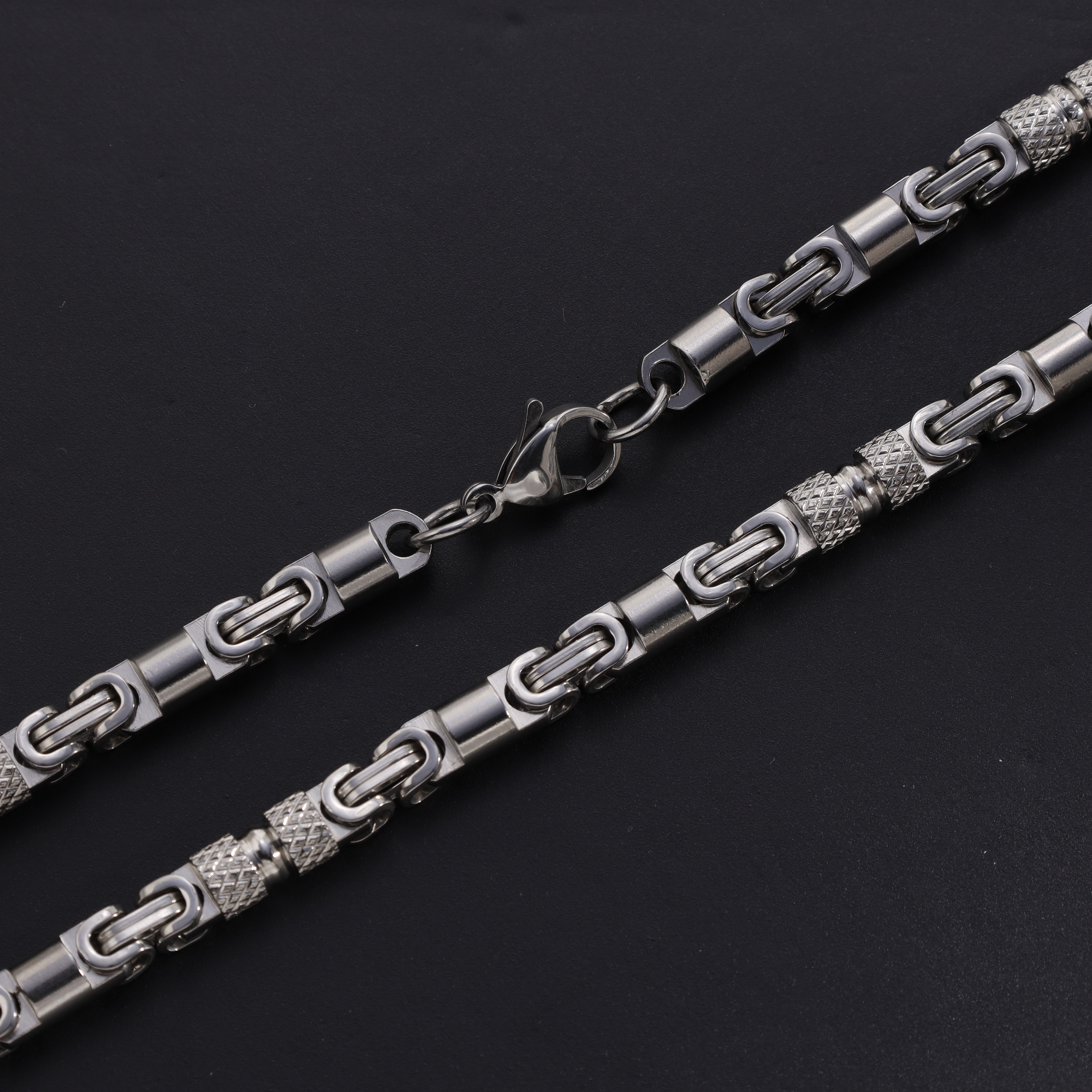 6mm Königskette + Montecarlo Kette aus Edelstahl - Taipan Schmuck