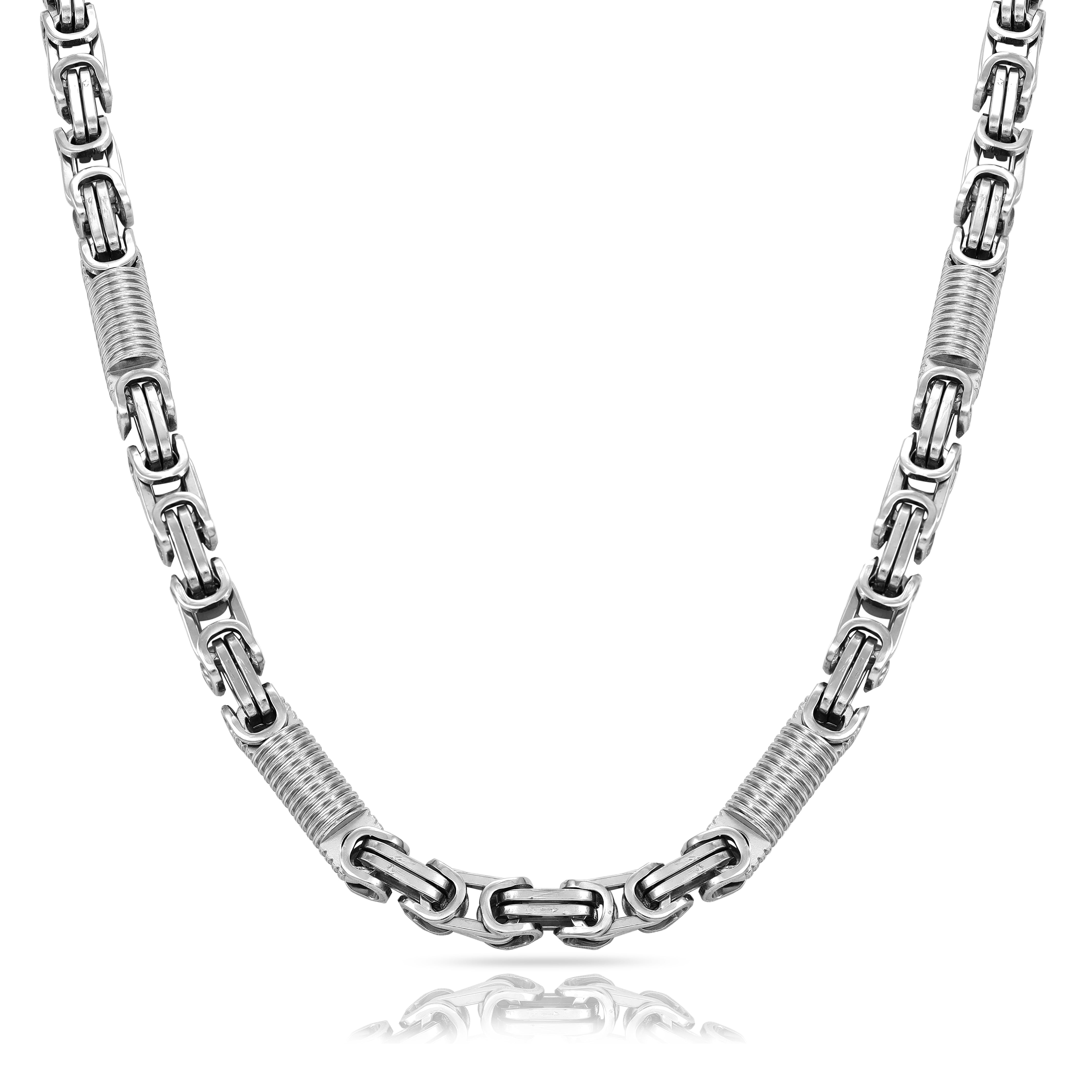 8mm Königskette + Montecarlo Kette 60cm aus Edelstahl - Taipan Schmuck