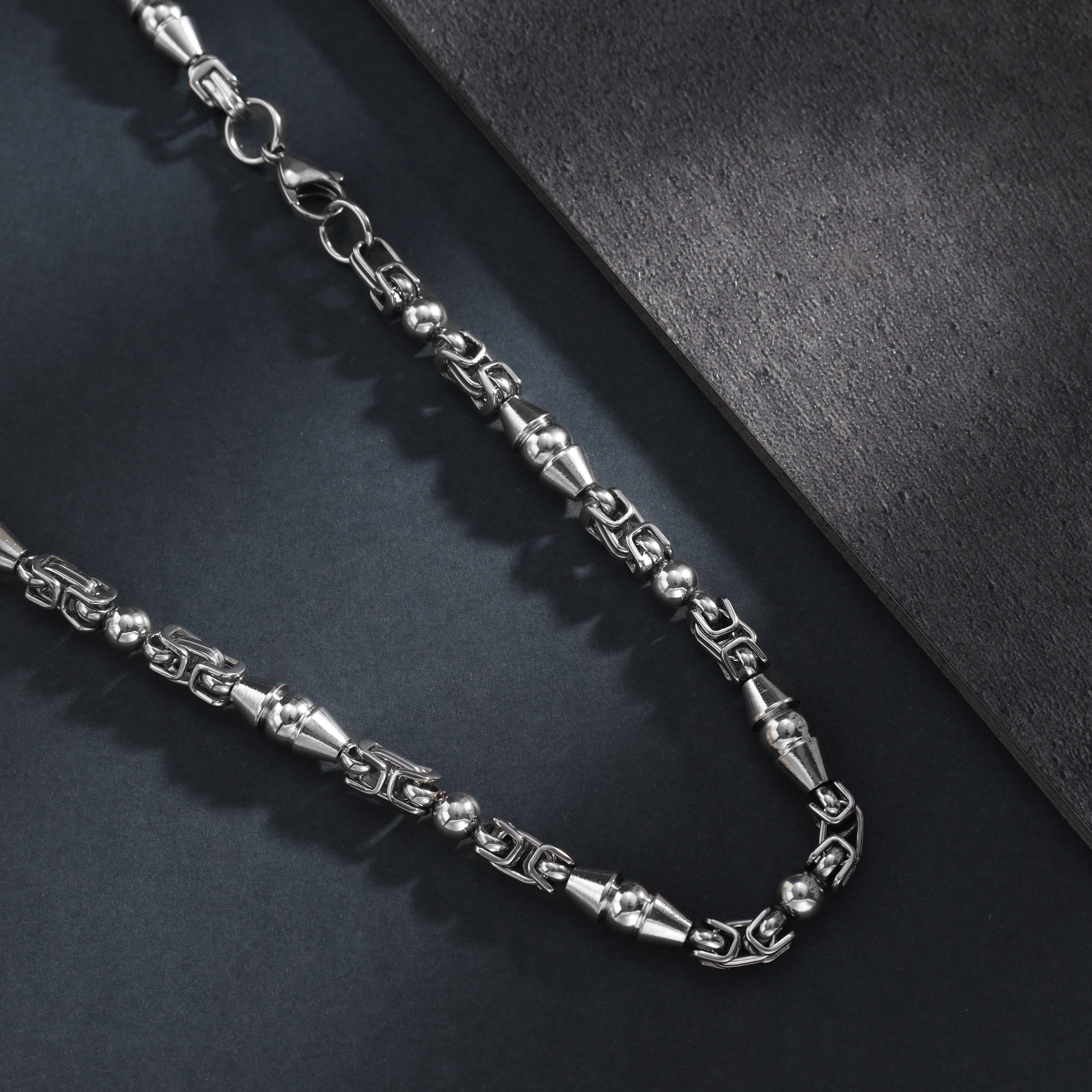 7mm Königskette + Montecarlo Kette 60cm aus Edelstahl - Taipan Schmuck