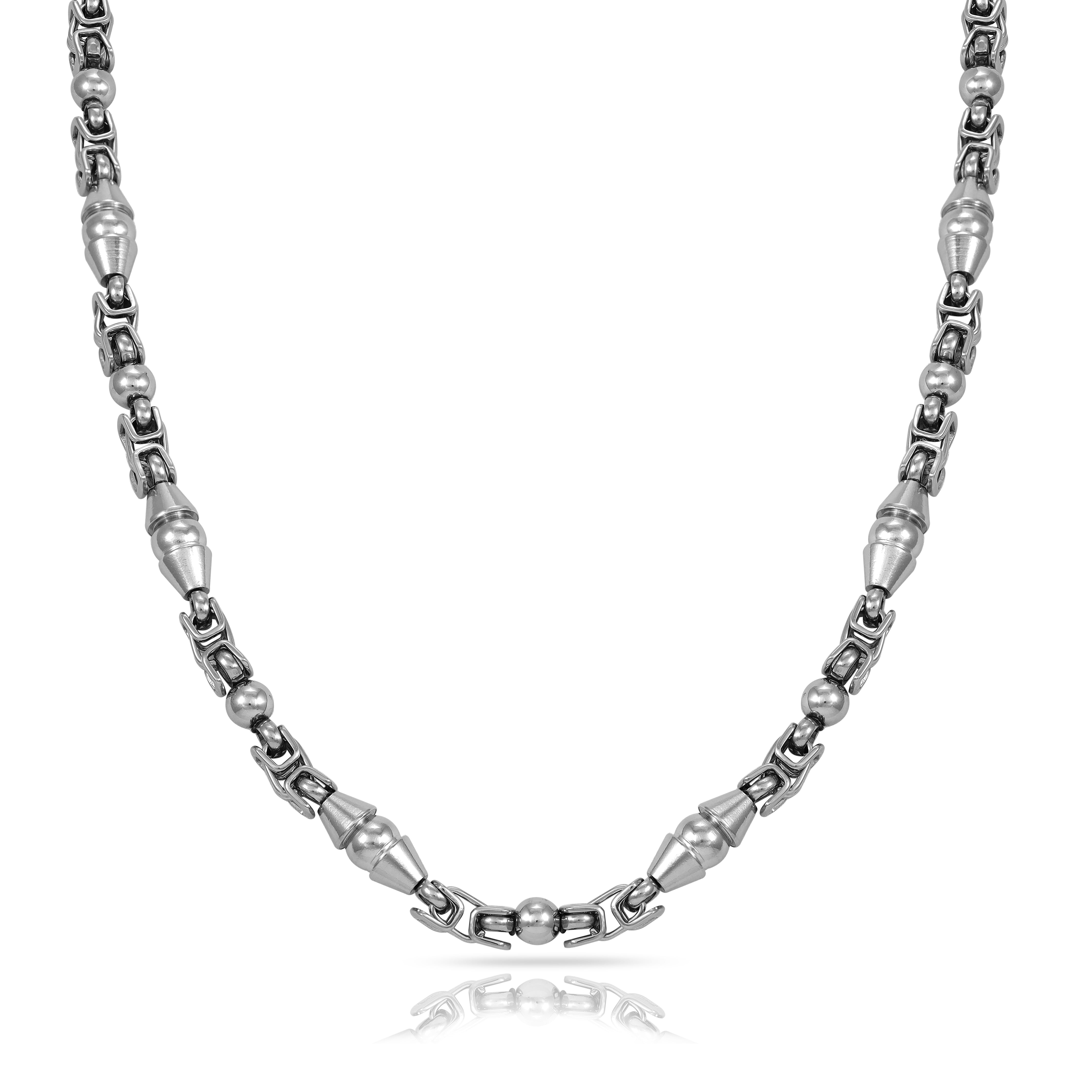 7mm Königskette + Montecarlo Kette 60cm aus Edelstahl - Taipan Schmuck