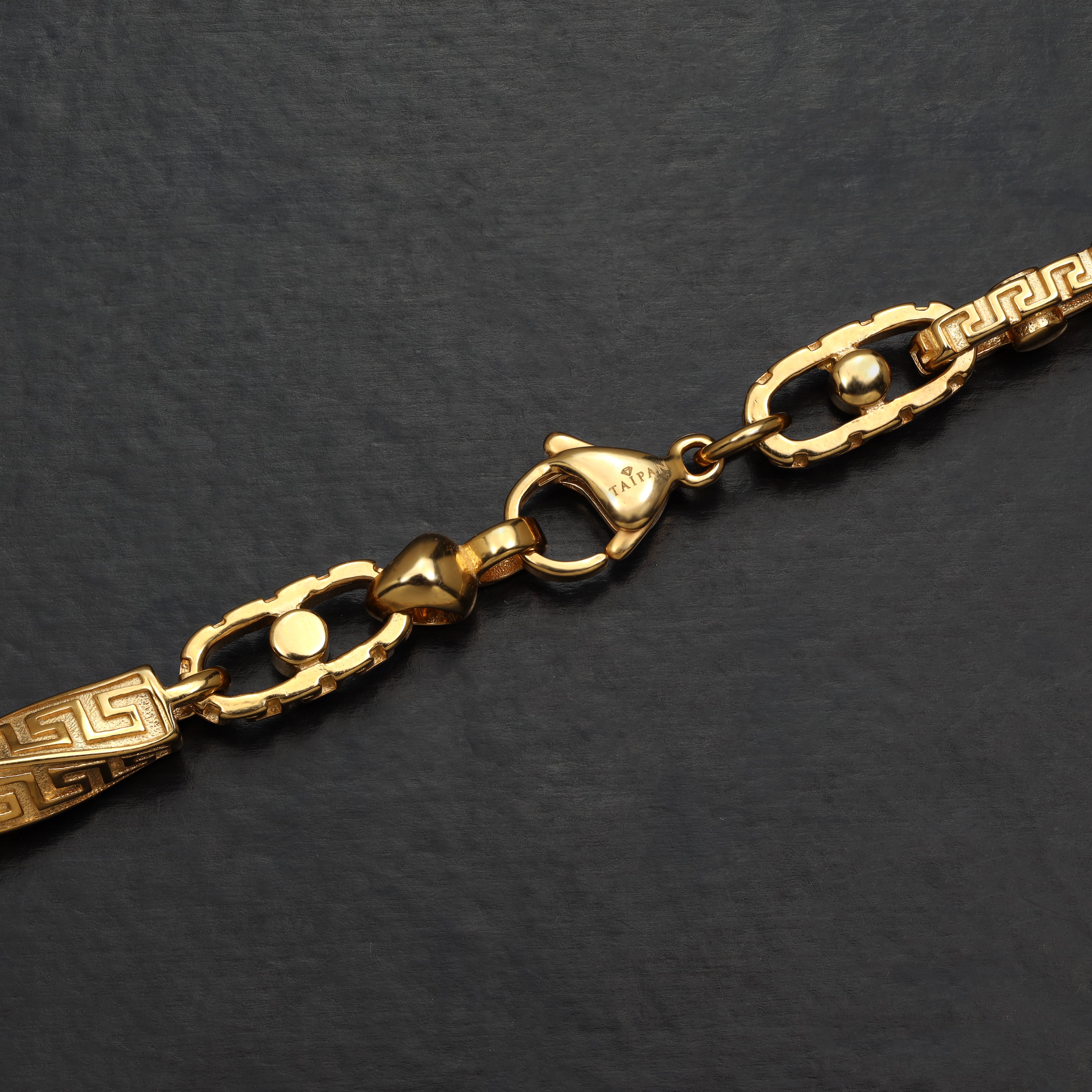Santorini Kette 6mm breit 60/70cm lang aus Edelstahl 18K Vergoldet - Taipan Schmuck