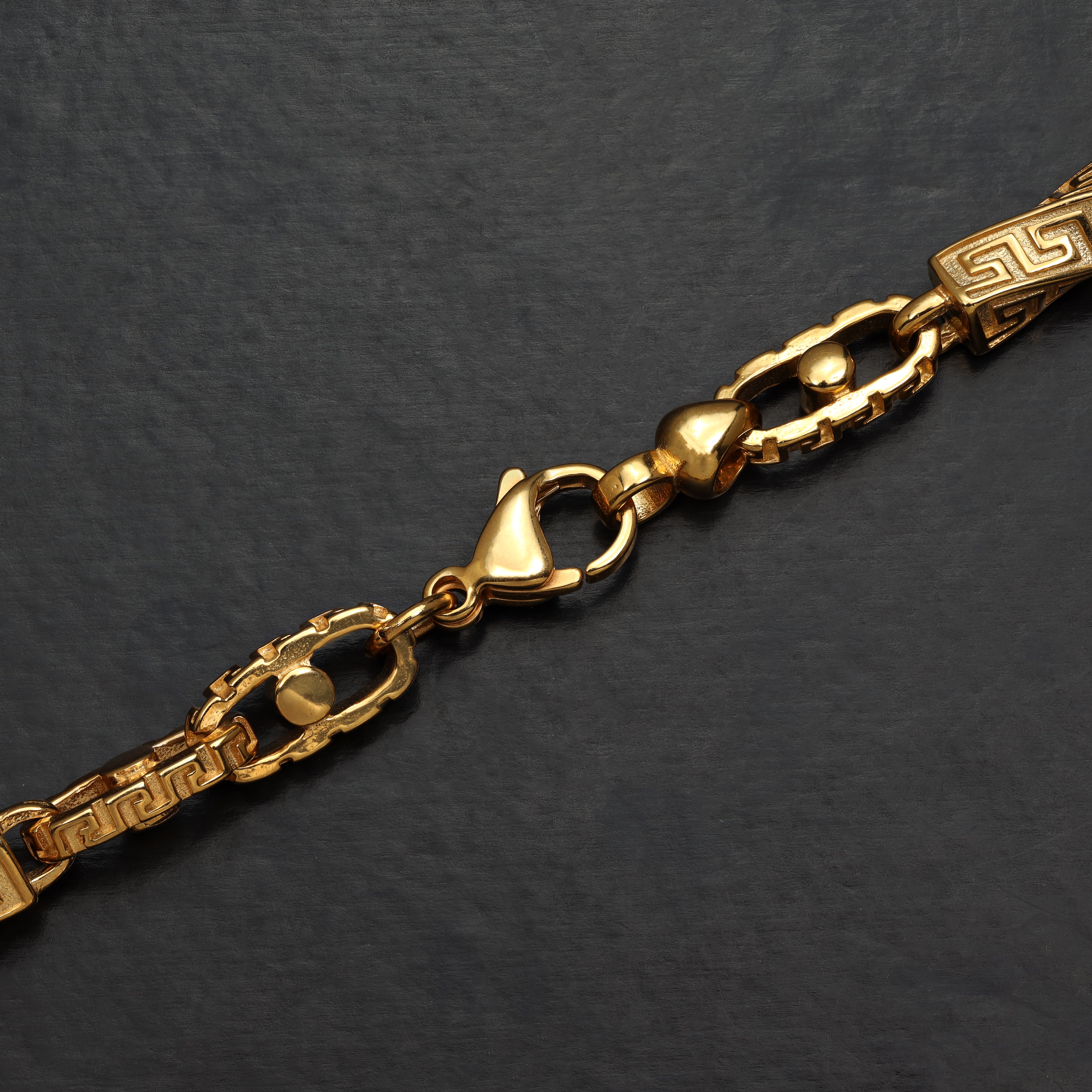 Santorini Kette 6mm breit 60/70cm lang aus Edelstahl 18K Vergoldet - Taipan Schmuck