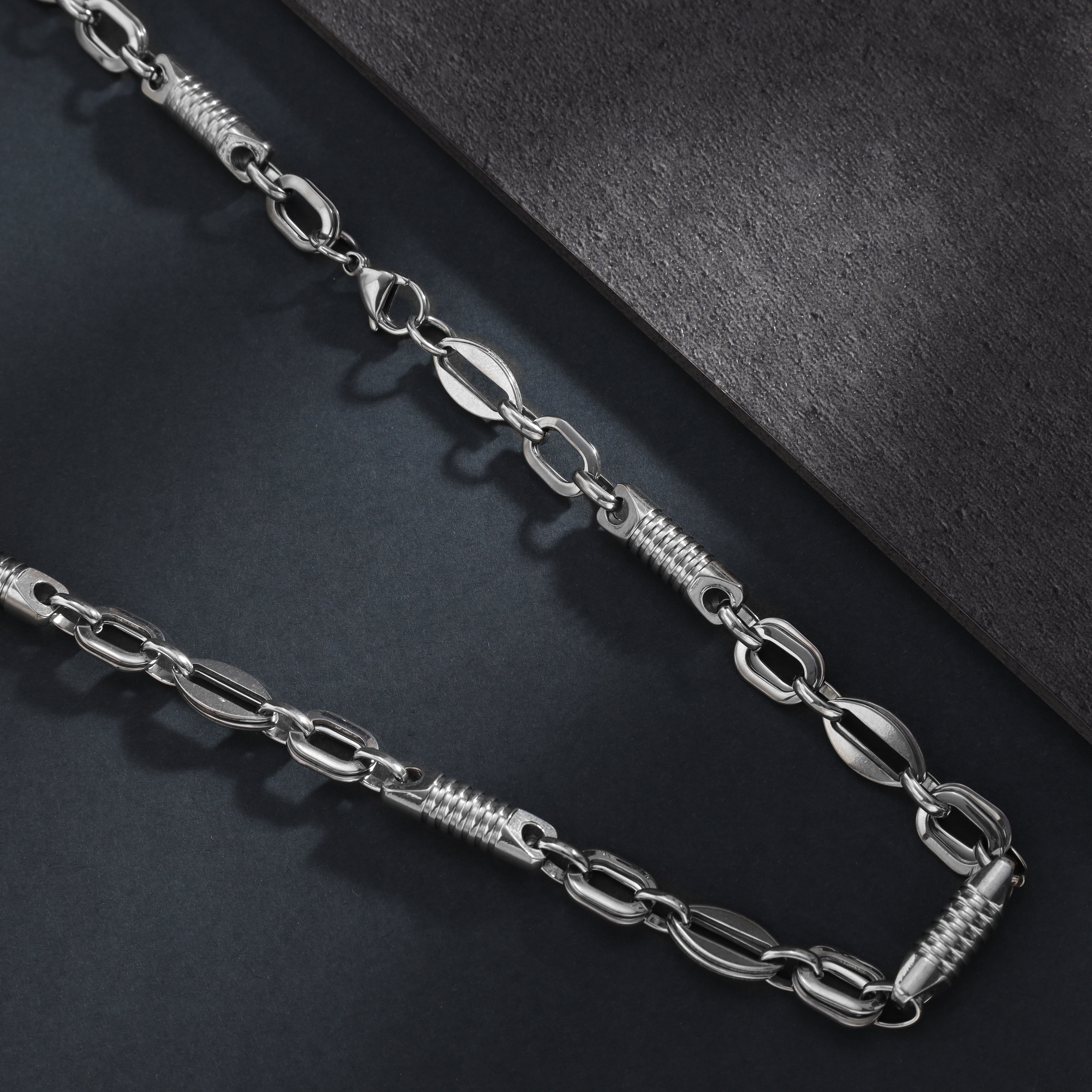 Montecarlo + Ankerkette 8mm breit 60cm aus Edelstahl - Taipan Schmuck
