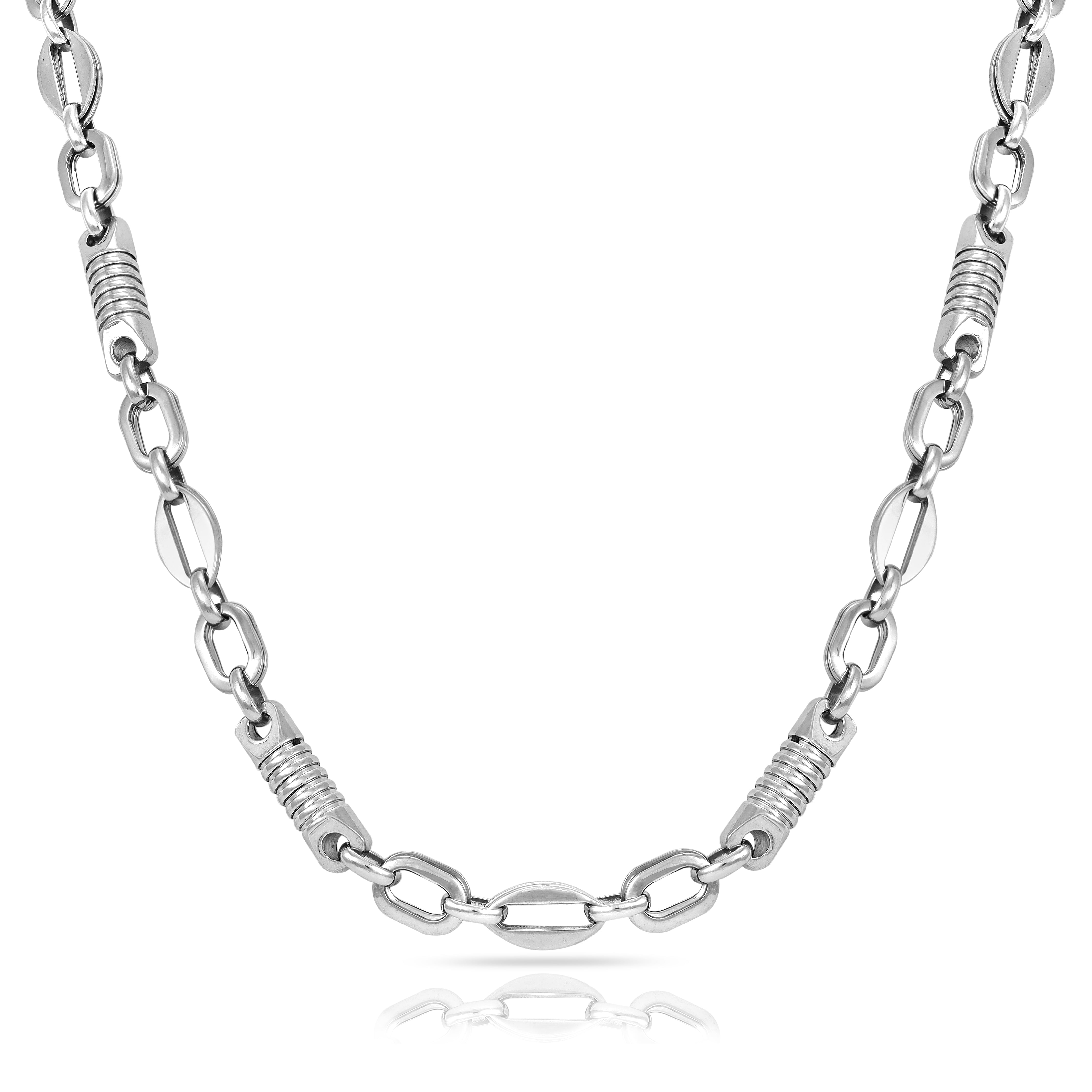 Montecarlo + Ankerkette 8mm breit 60cm aus Edelstahl - Taipan Schmuck