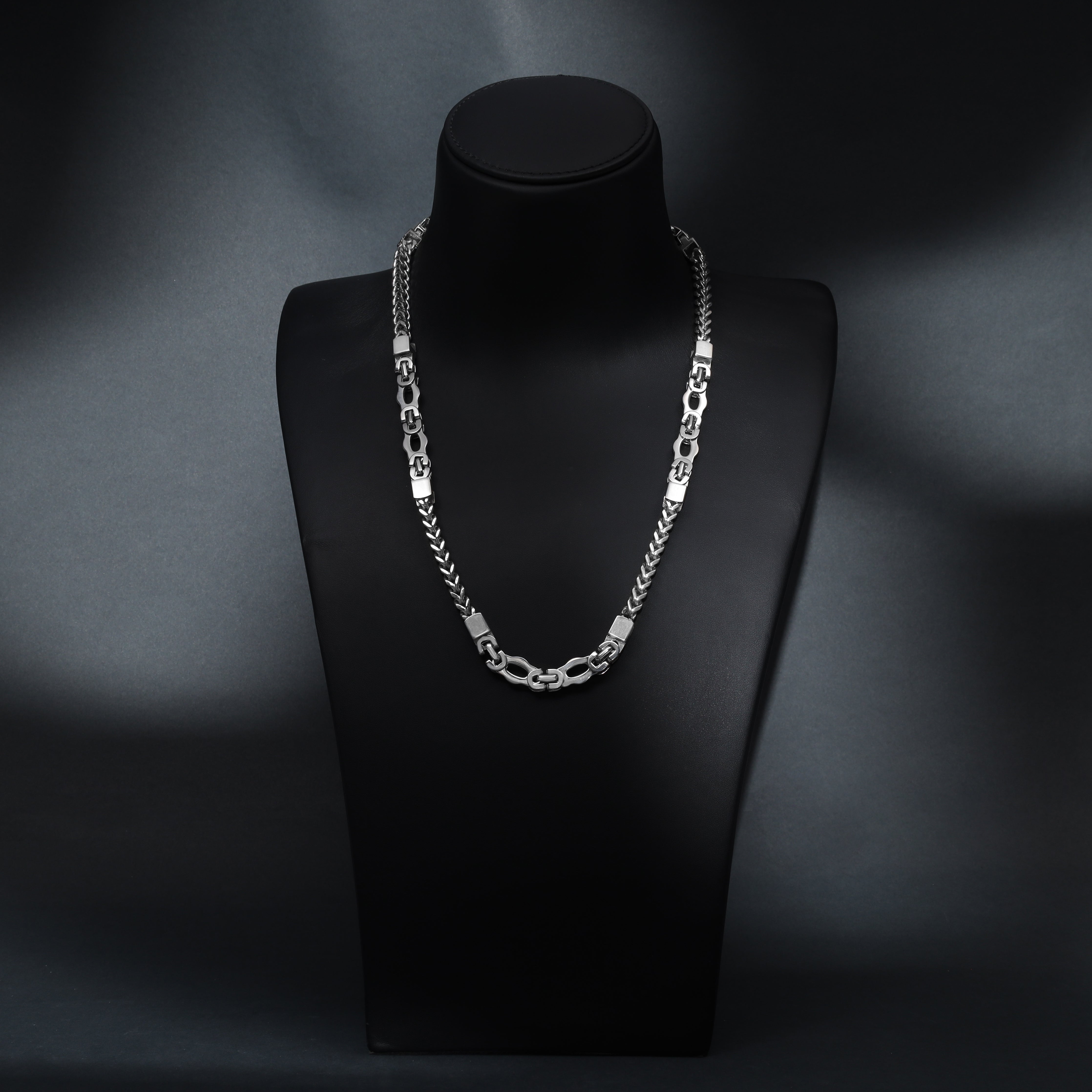 Franco Chain + Etruscan 11mm wide 60cm made of stainless steel