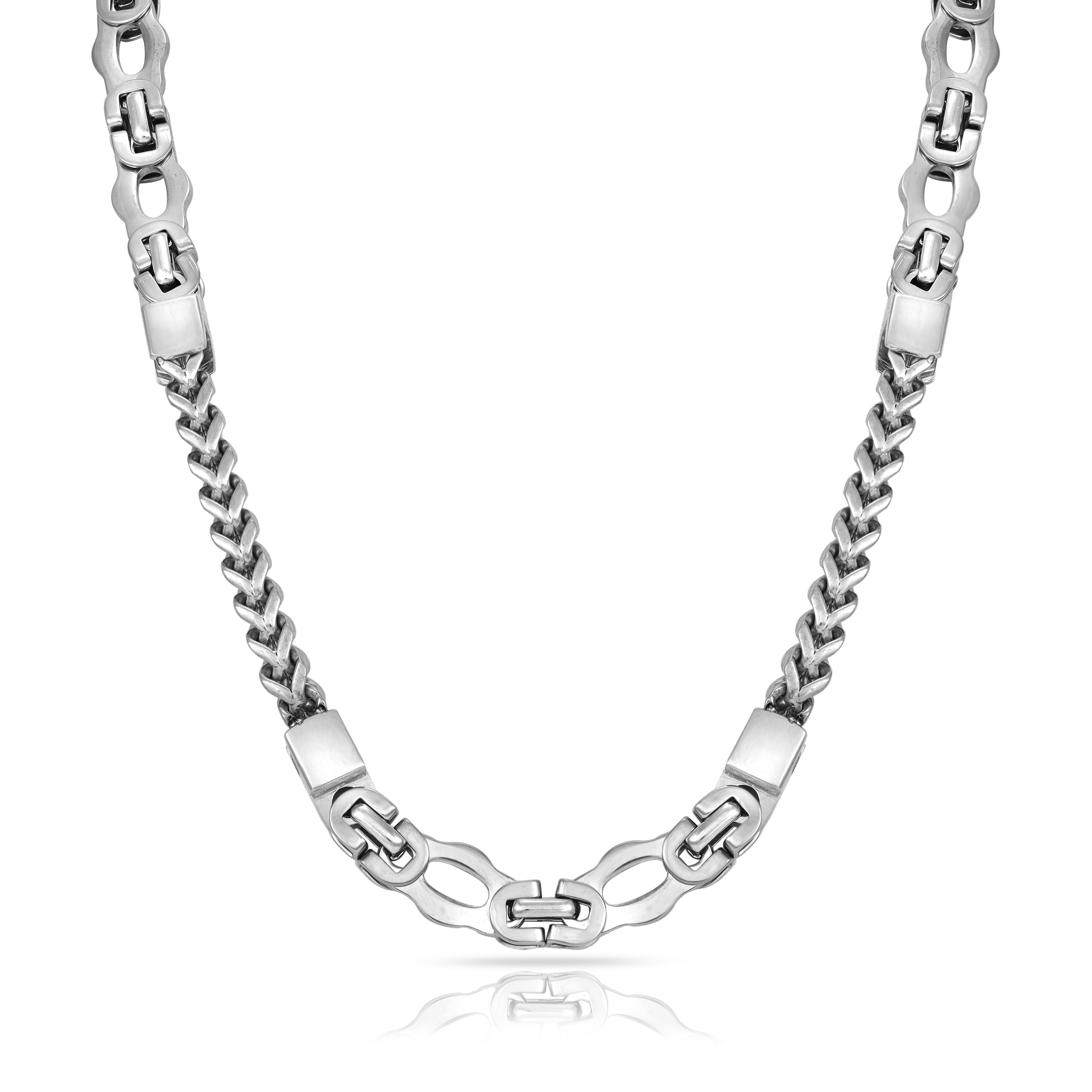 Franco Chain + Etrusker 11mm breit 60cm aus Edelstahl - Taipan Schmuck