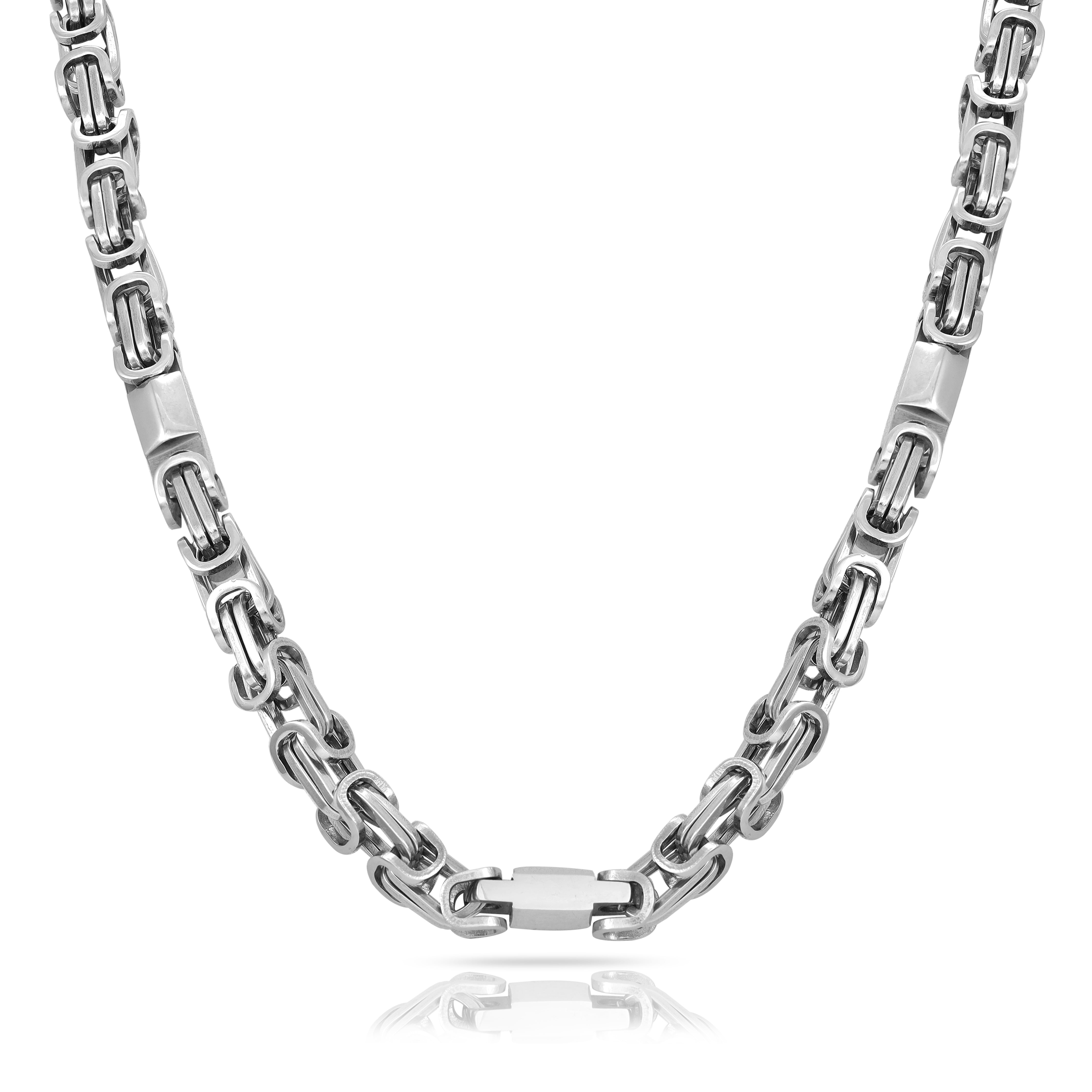 King's chain + Montecarlo 7mm wide 60cm made of stainless steel