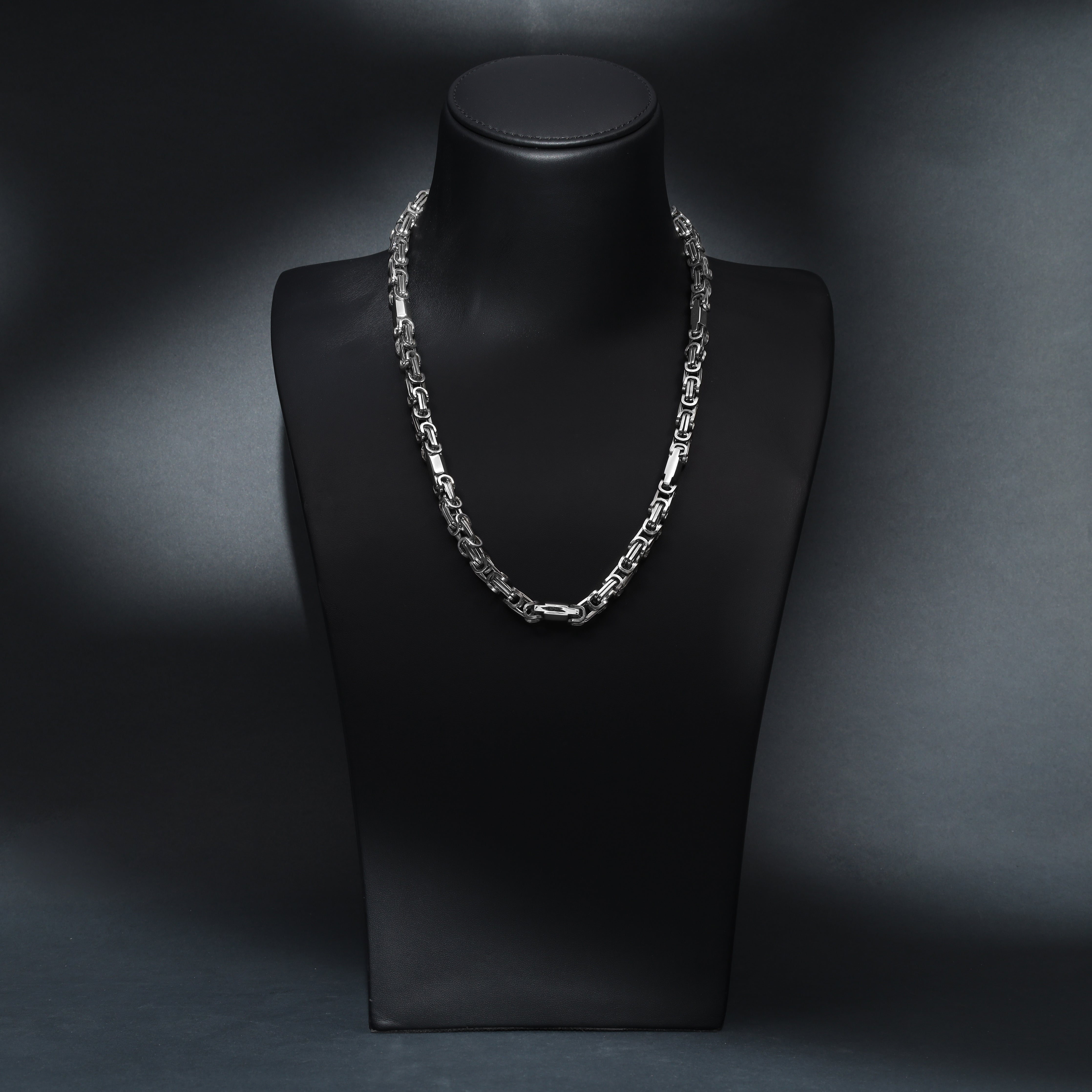 King's chain + Montecarlo 7mm wide 60cm made of stainless steel