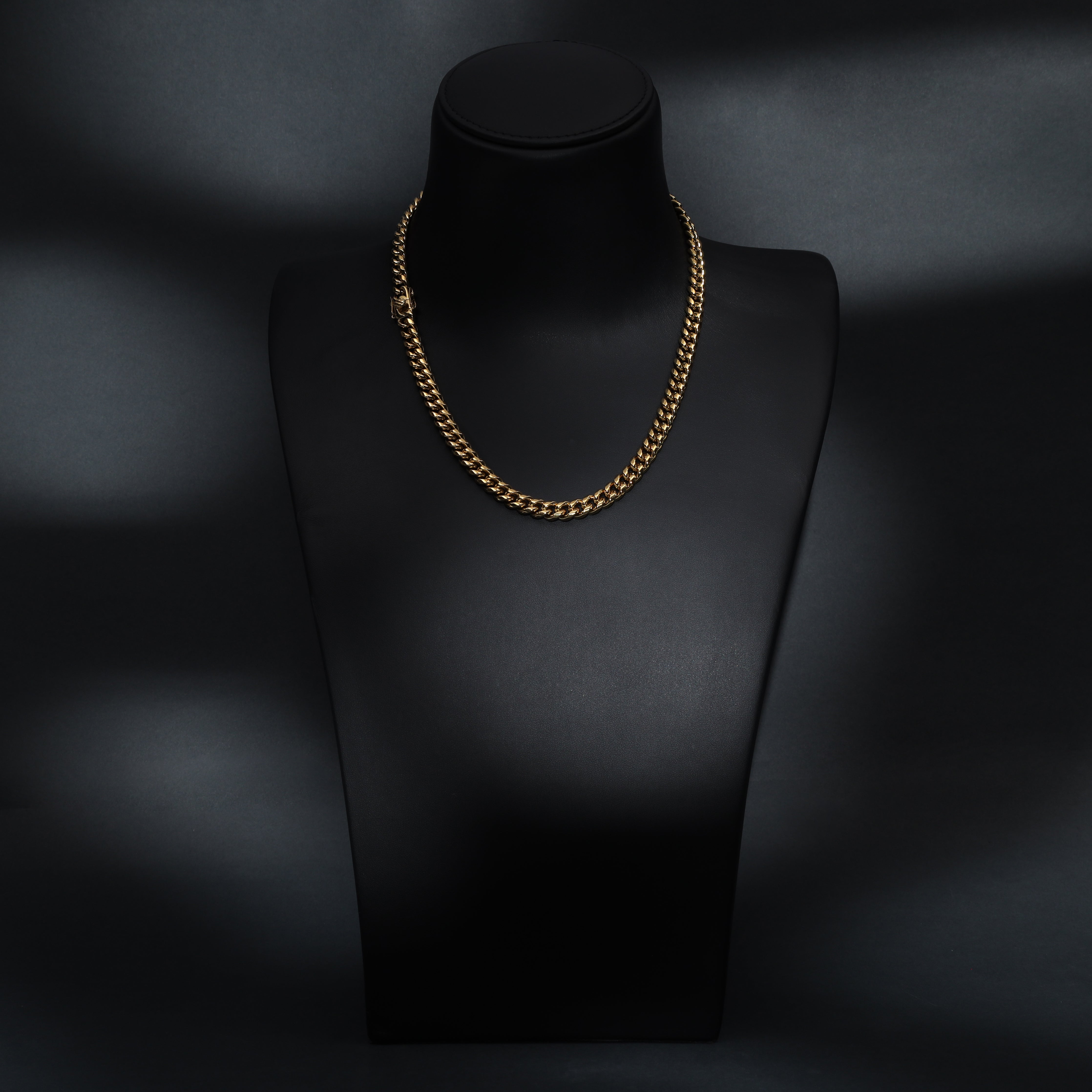 8mm Miami Cuban link aus Edelstahl 18K vergoldet - Taipan Schmuck