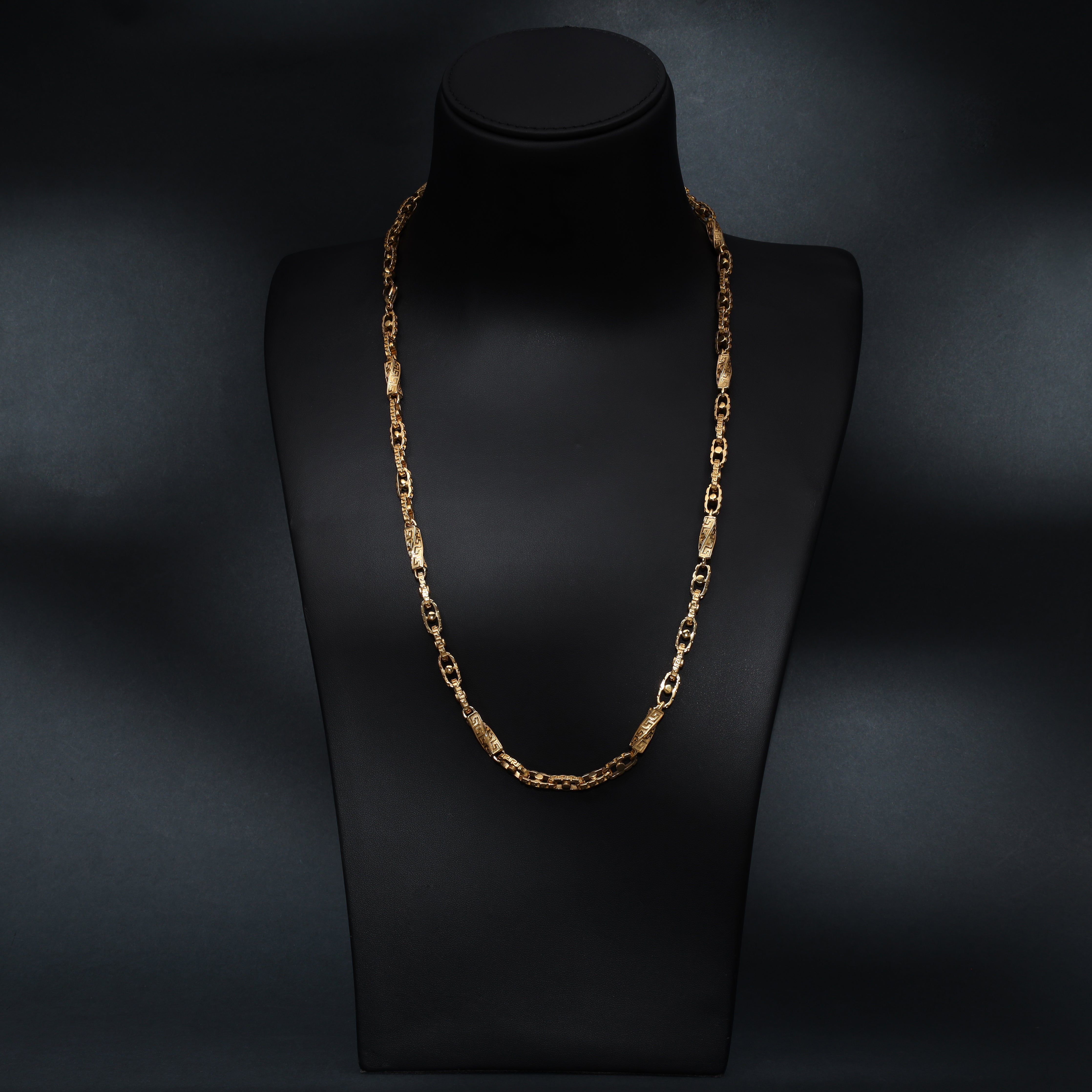 Santorini Kette 6mm breit 60/70cm lang aus Edelstahl 18K Vergoldet - Taipan Schmuck