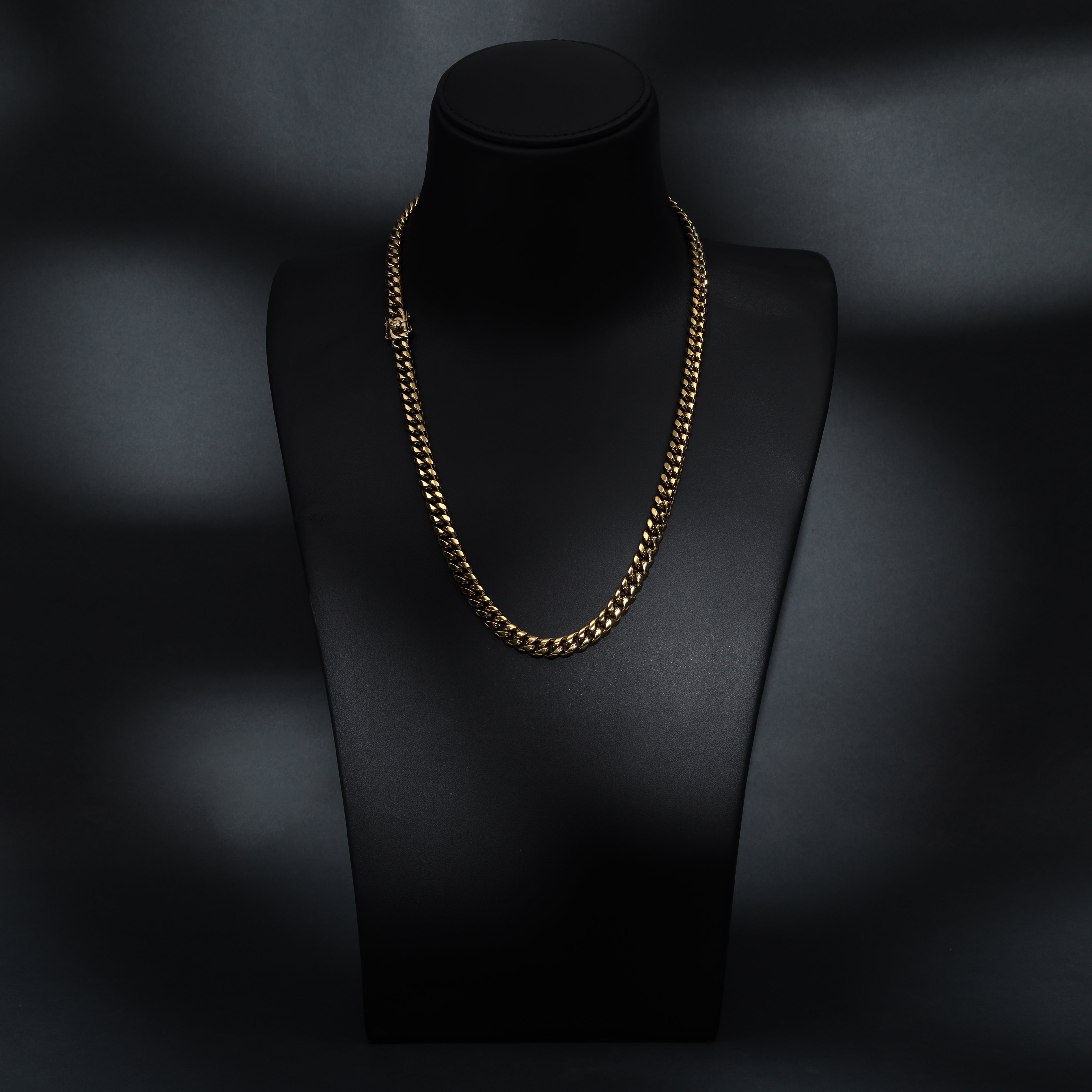 8mm Miami Cuban link aus Edelstahl 18K vergoldet - Taipan Schmuck