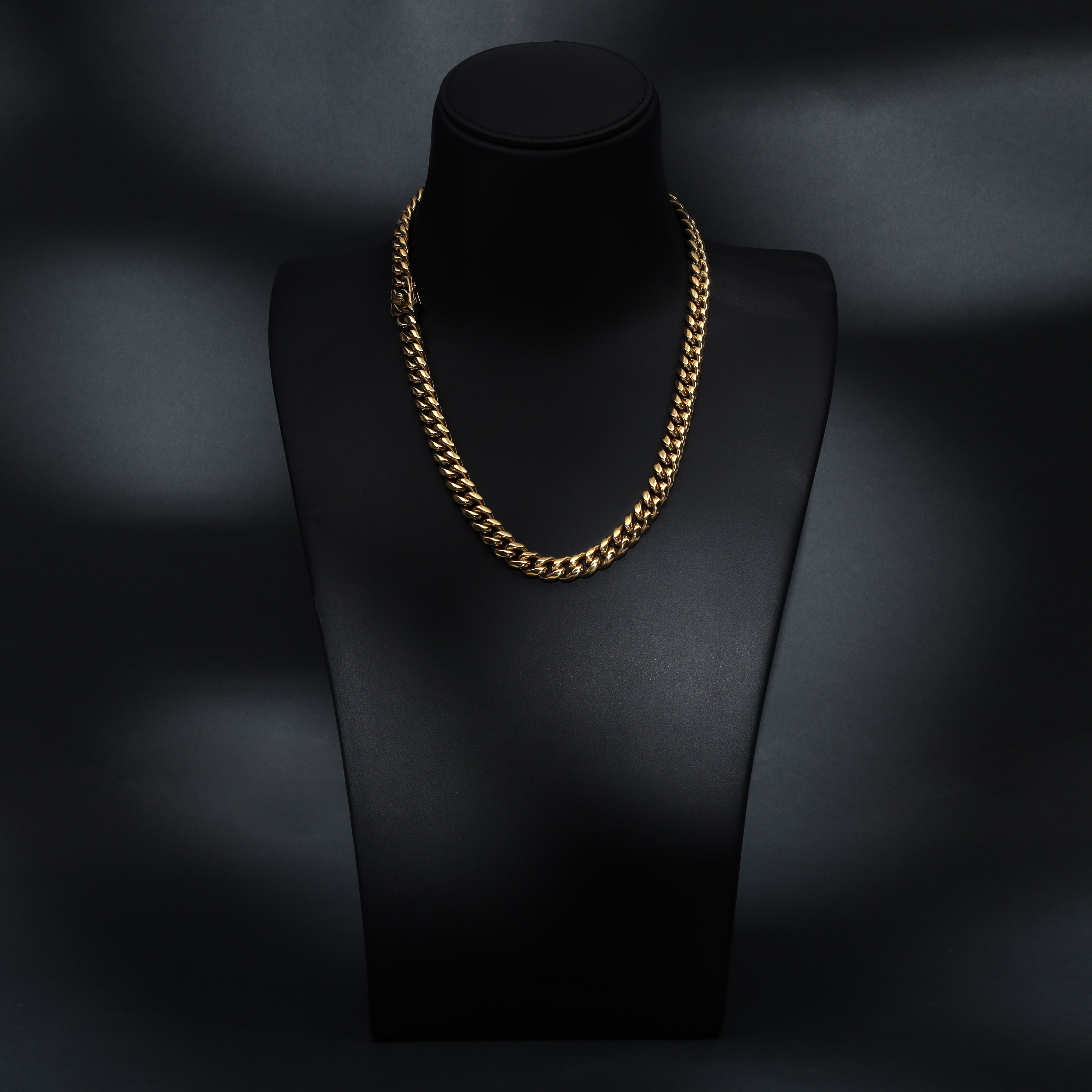 10mm Miami Cuban link aus Edelstahl 18K vergoldet - Taipan Schmuck