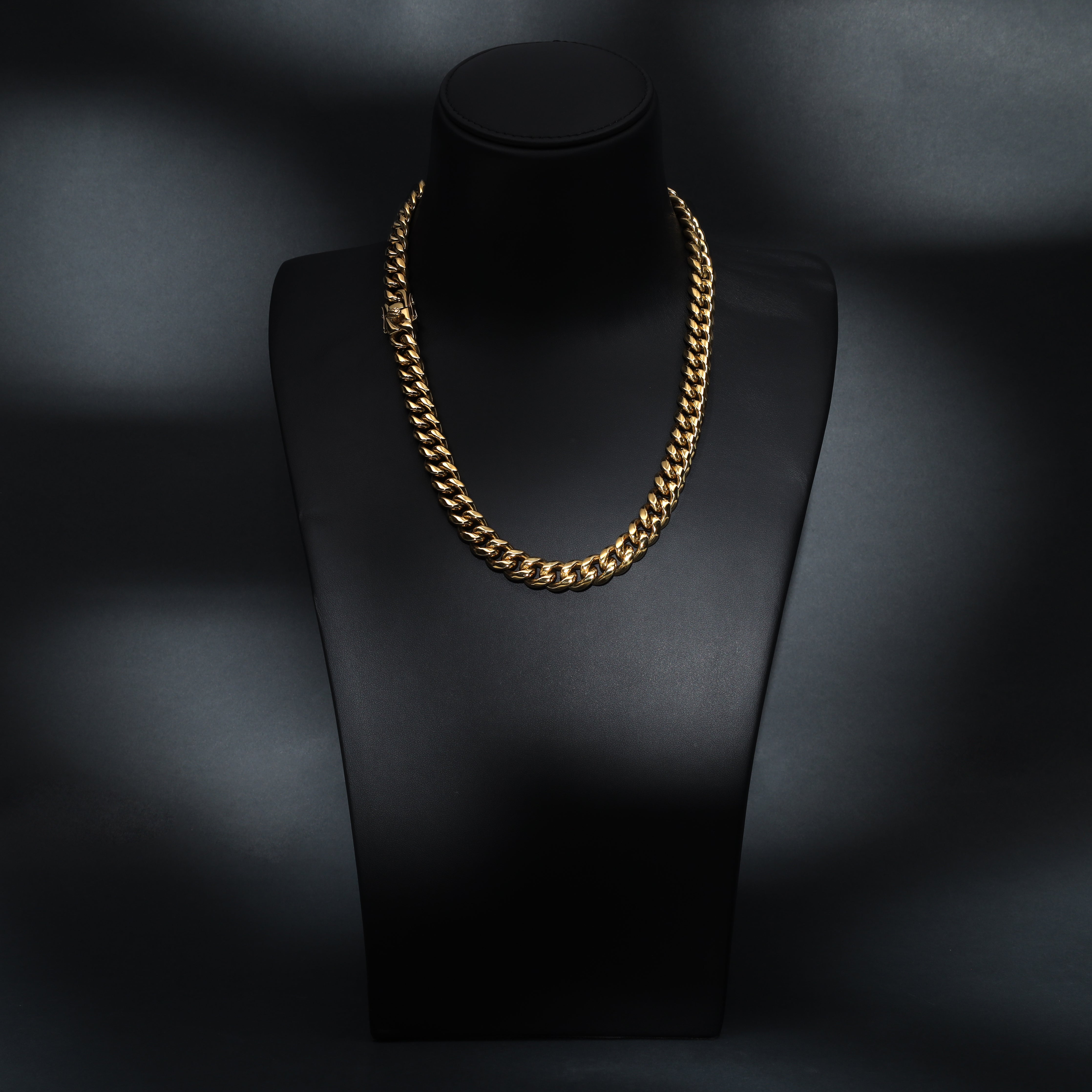 12mm Miami Cuban link aus Edelstahl 18K Vergoldet - Taipan Schmuck