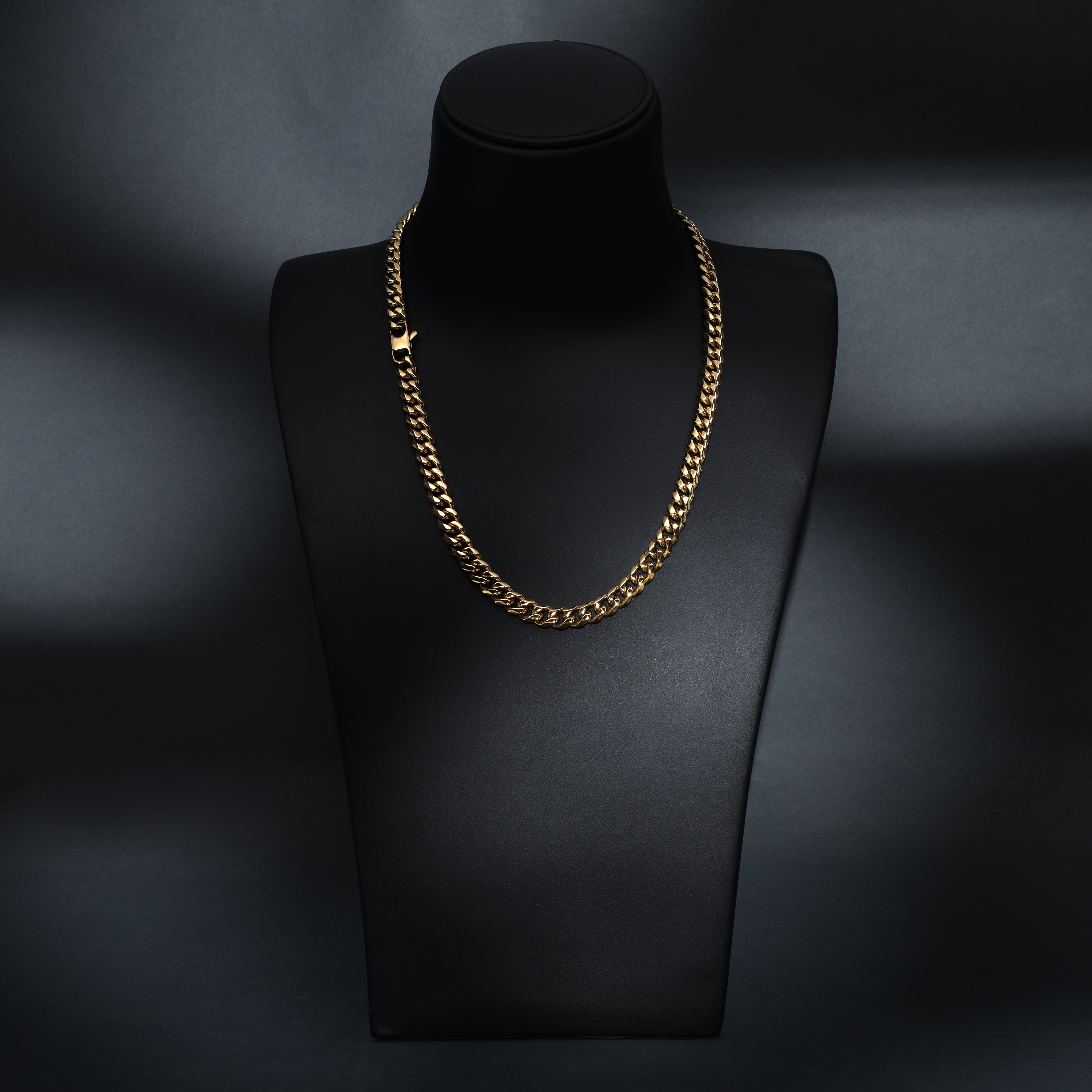 9mm Cuban Link Panzerkette aus Edelstahl 18K vergoldet - Taipan Schmuck