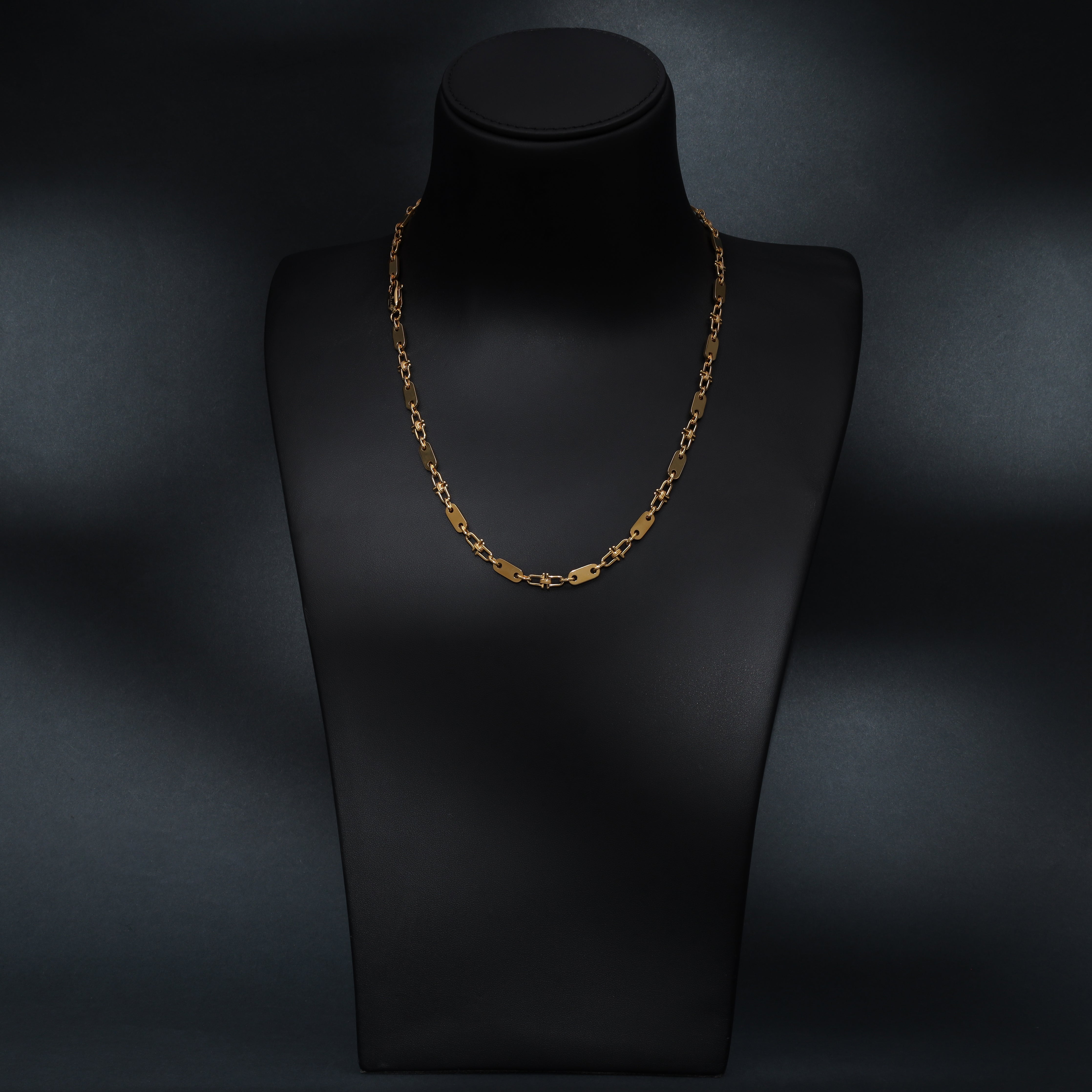 5mm Plattenkette aus Edelstahl 18K Vergoldet - Taipan Schmuck