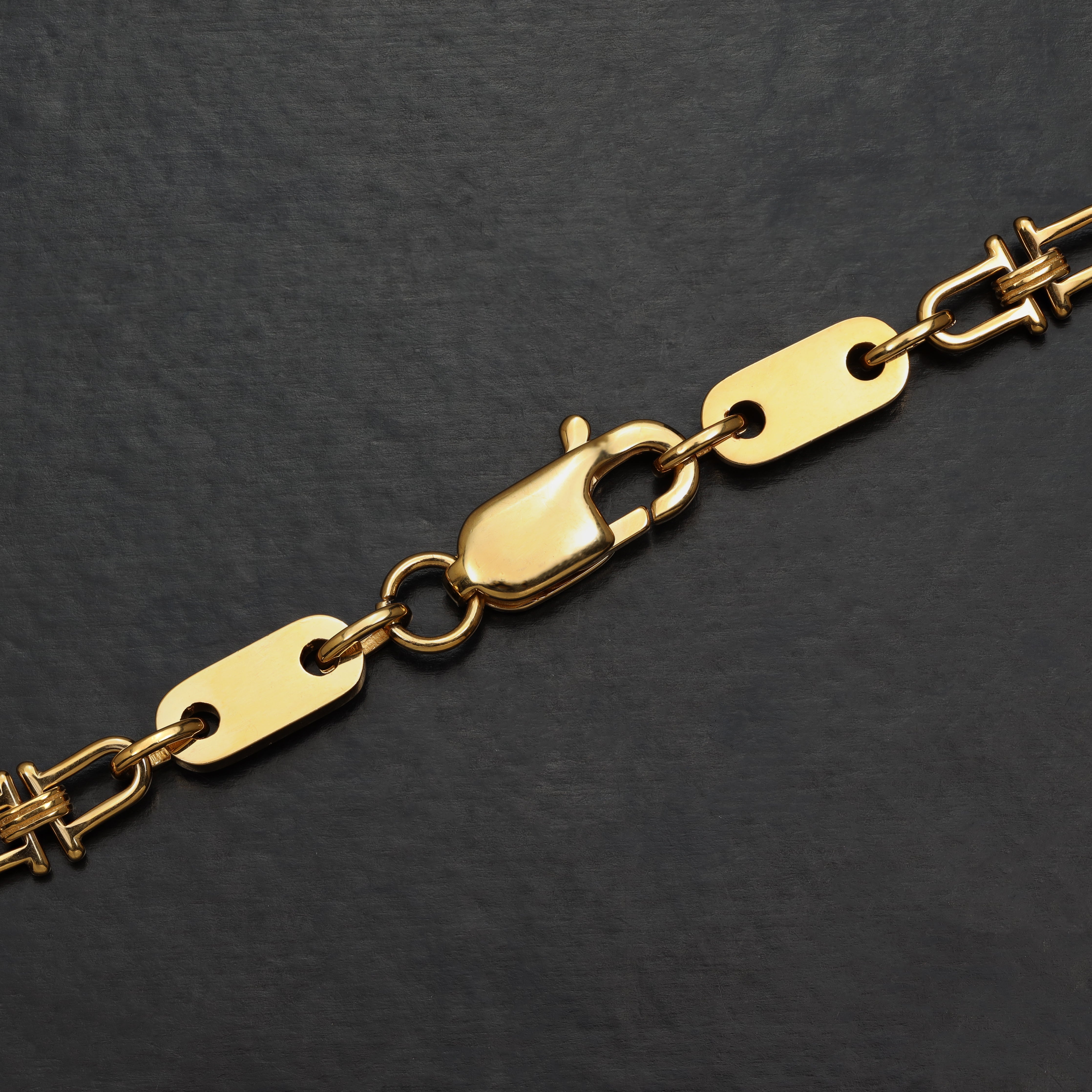 5mm Plattenkette aus Edelstahl 18K Vergoldet - Taipan Schmuck